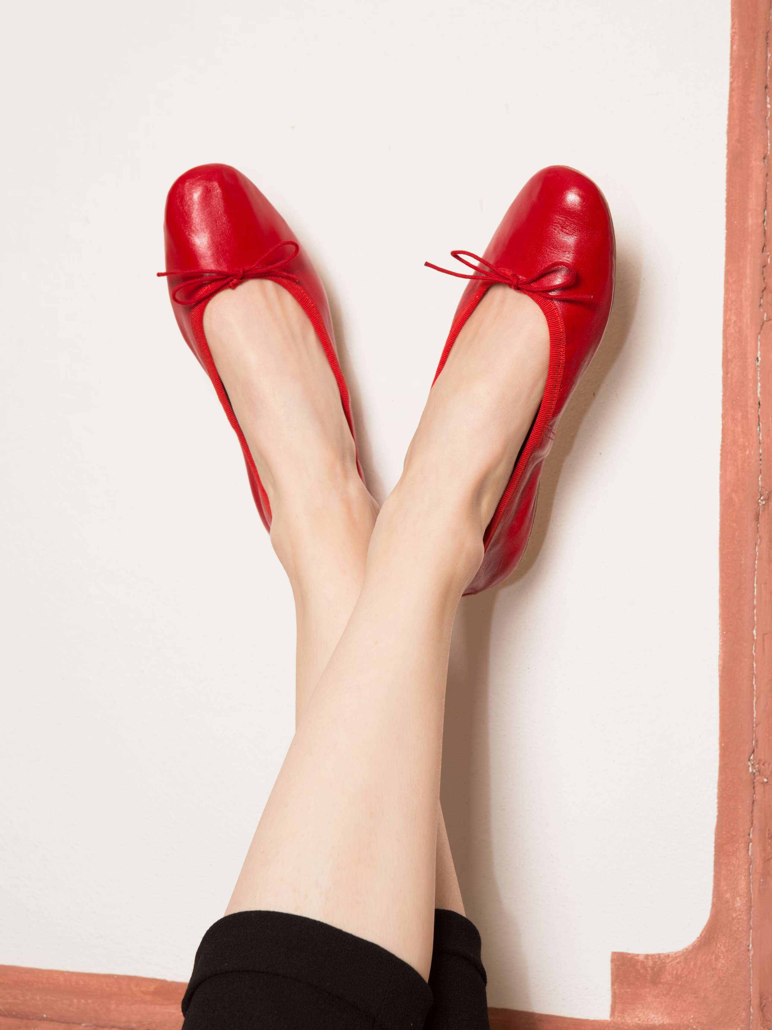 person wearing ballerina shoes