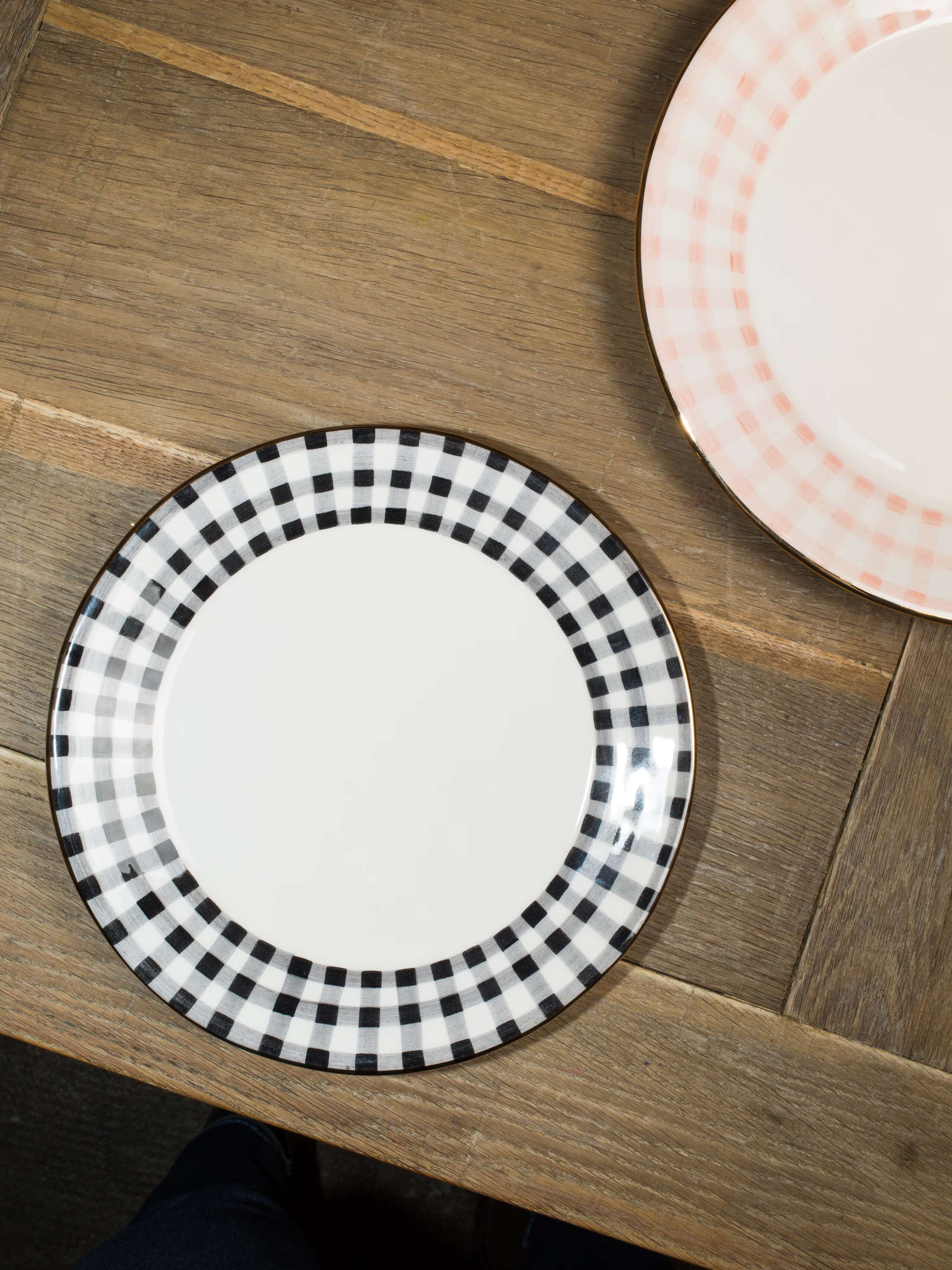 plate on table