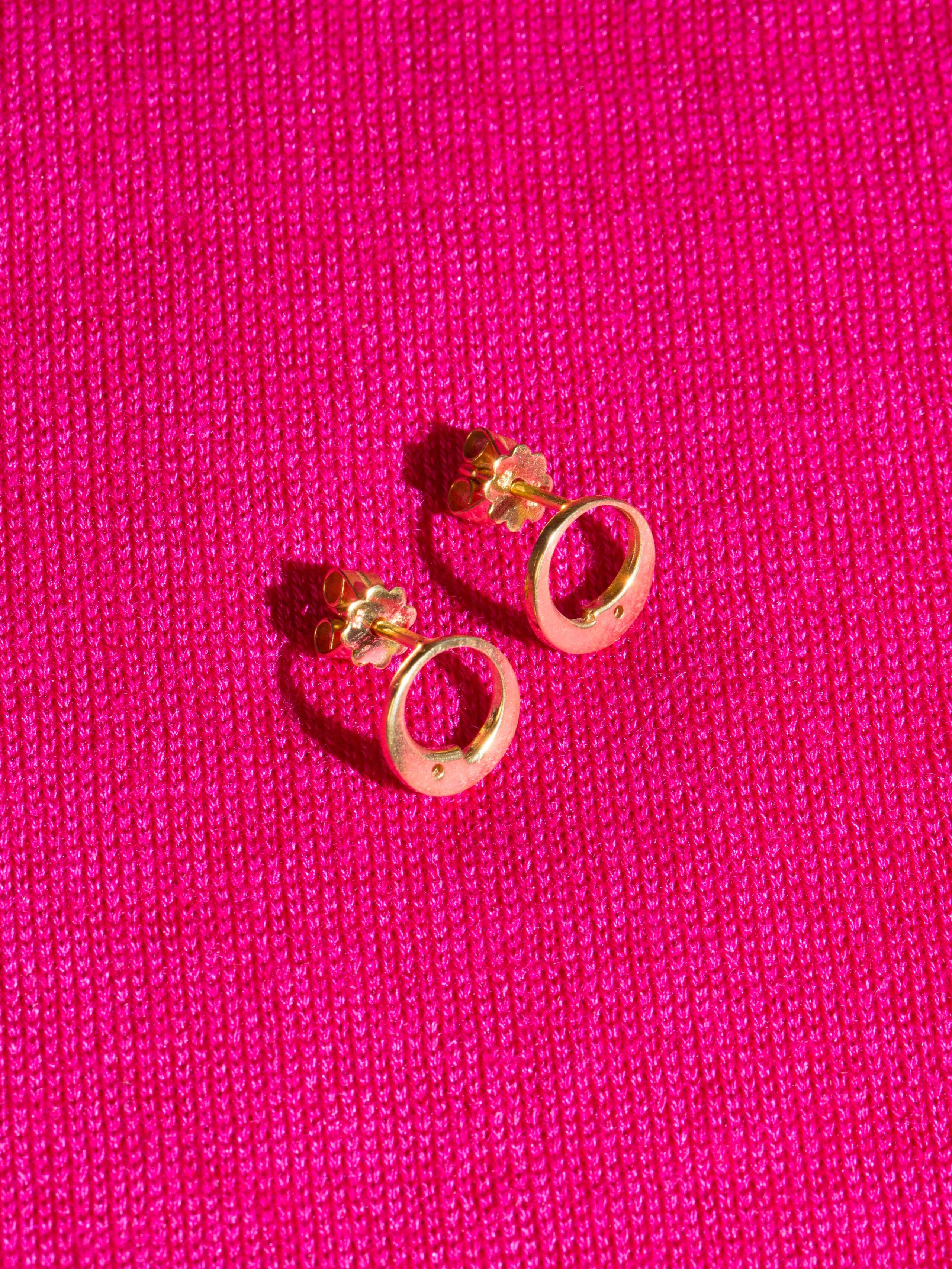 micro moon ear studs 