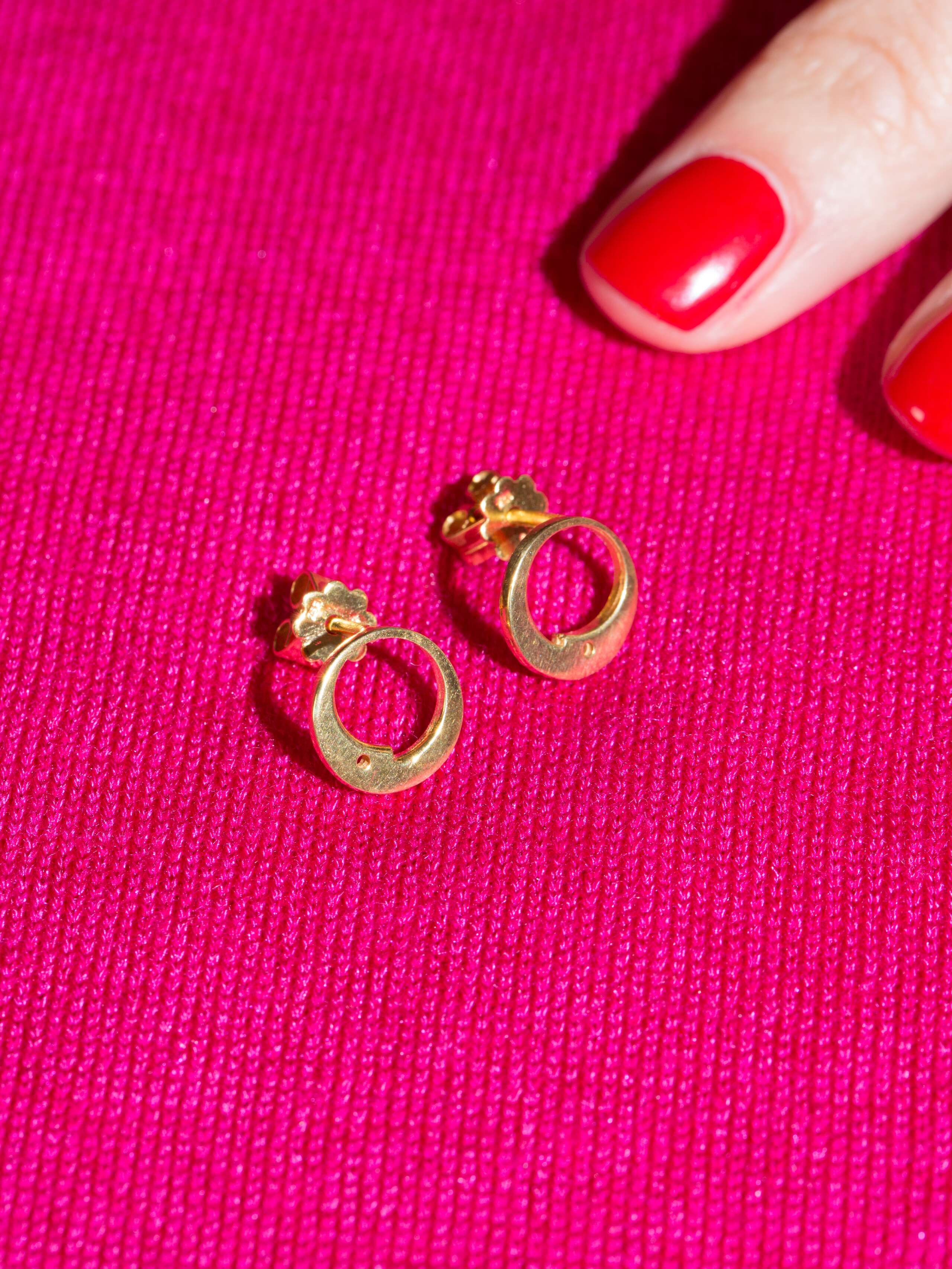 micro moon ear studs 