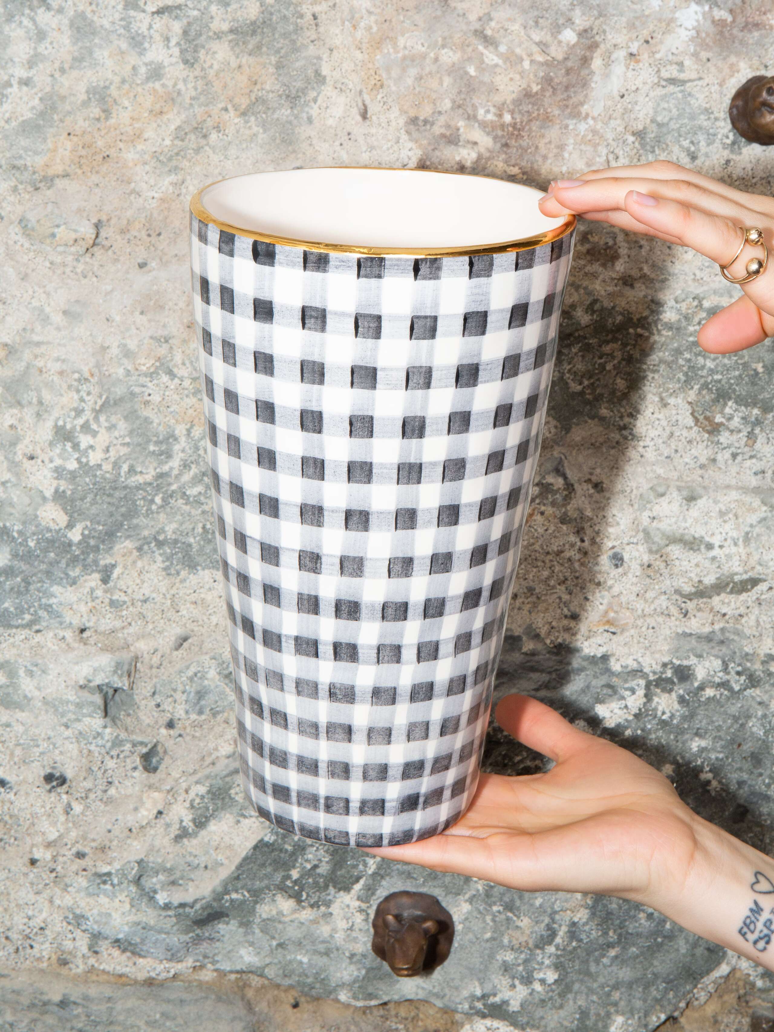 Slim vase vichy