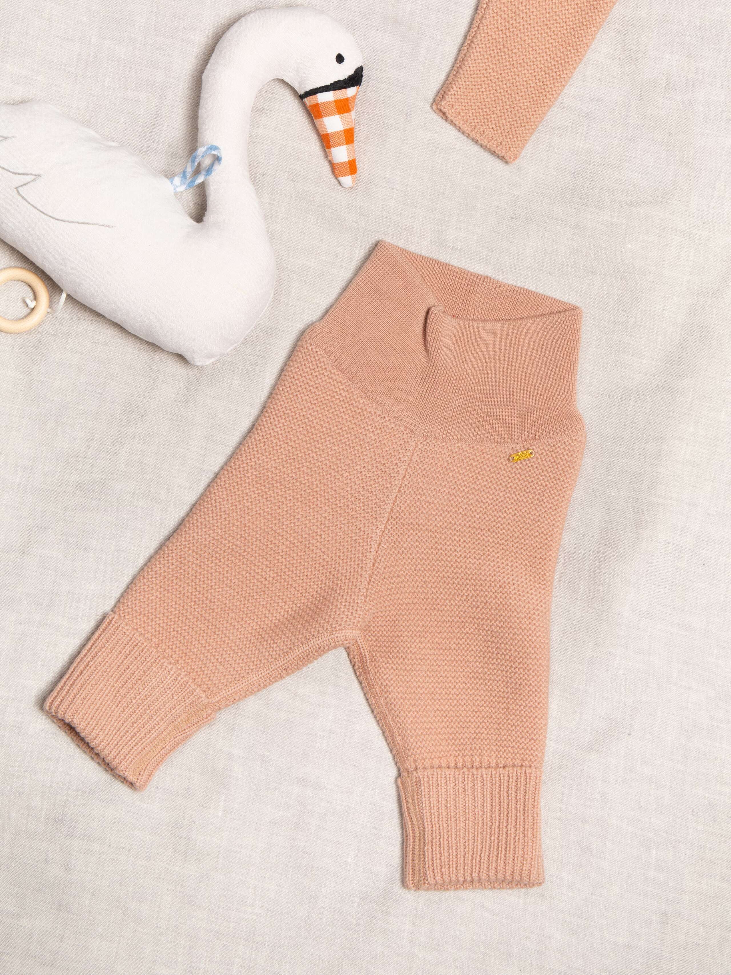 Knitted baby leggings 