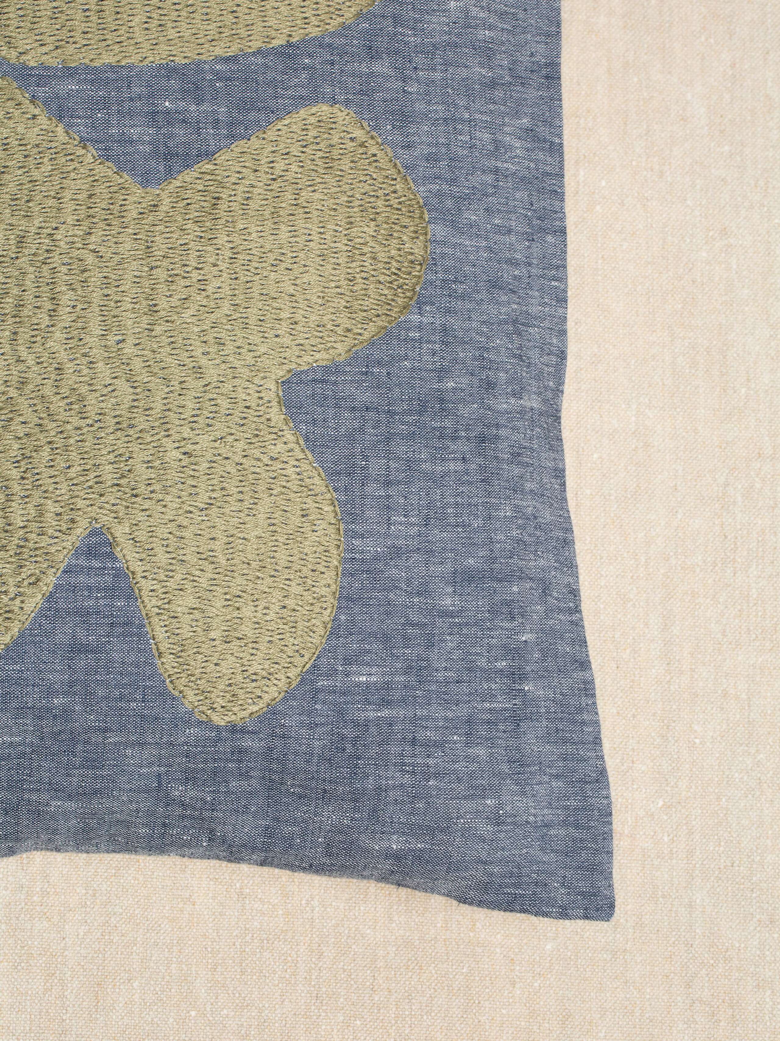 Abstract embroidery pillow covers