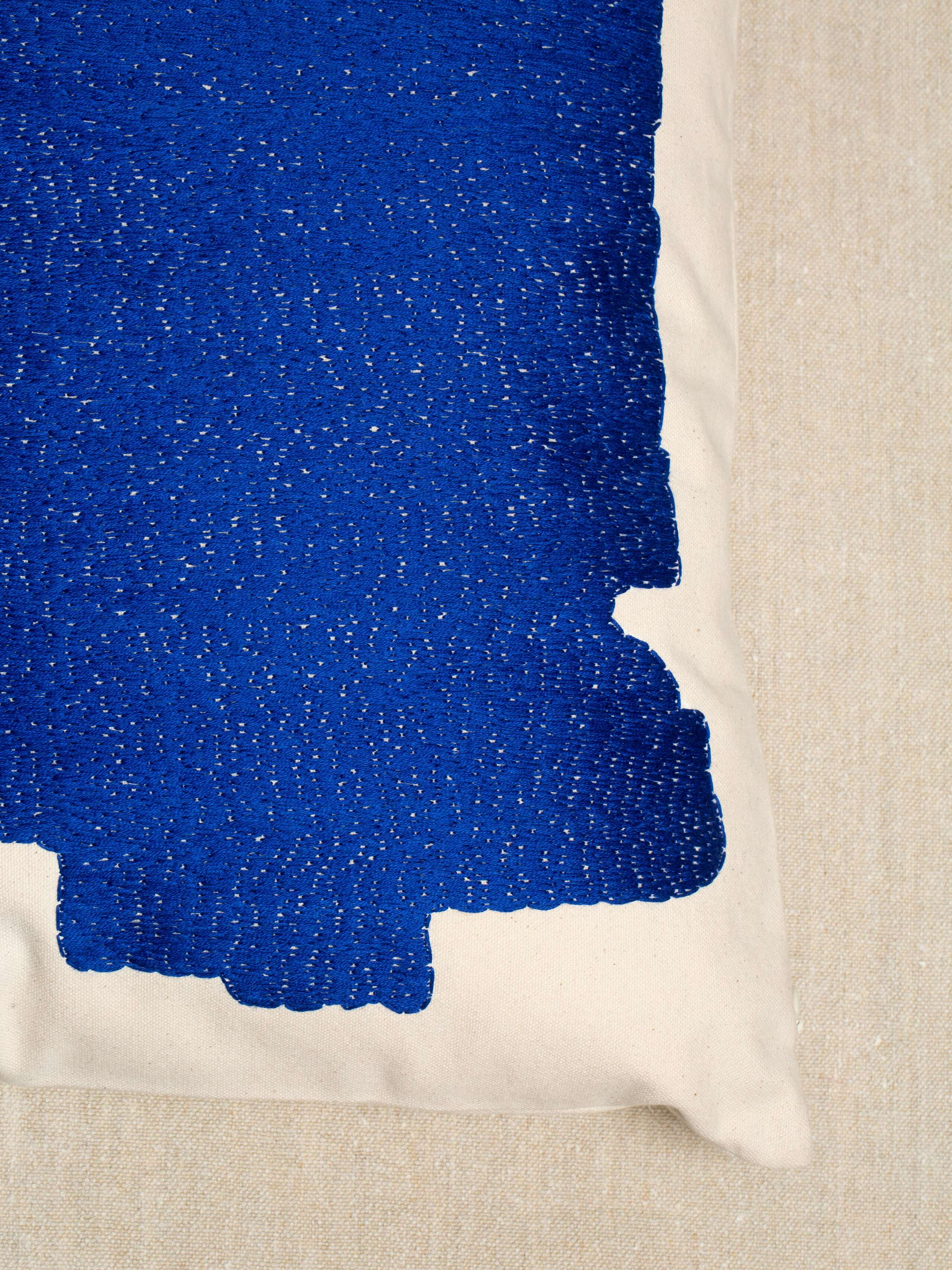 Abstract embroidery pillow covers