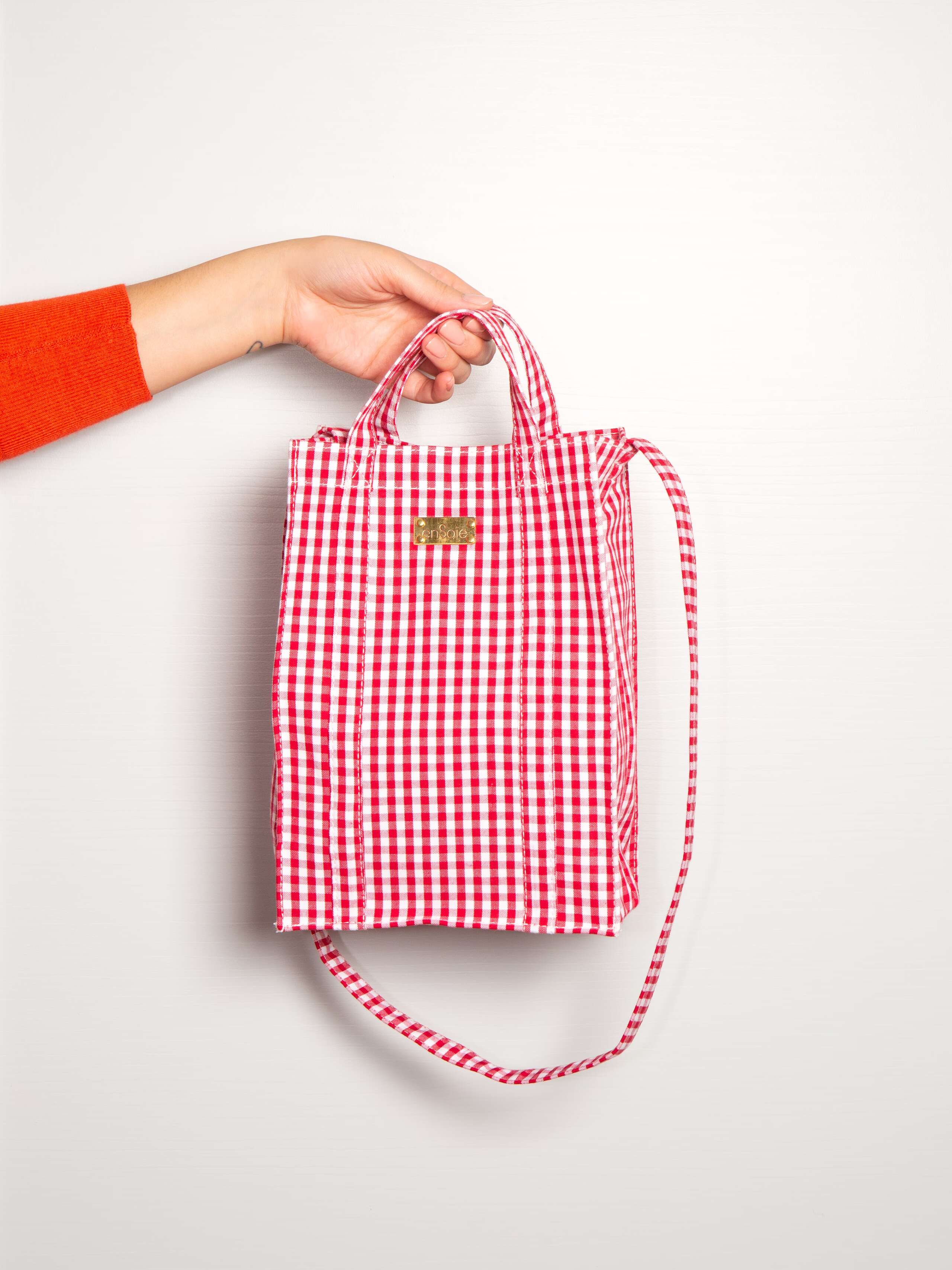 cotton cabas bag vichy