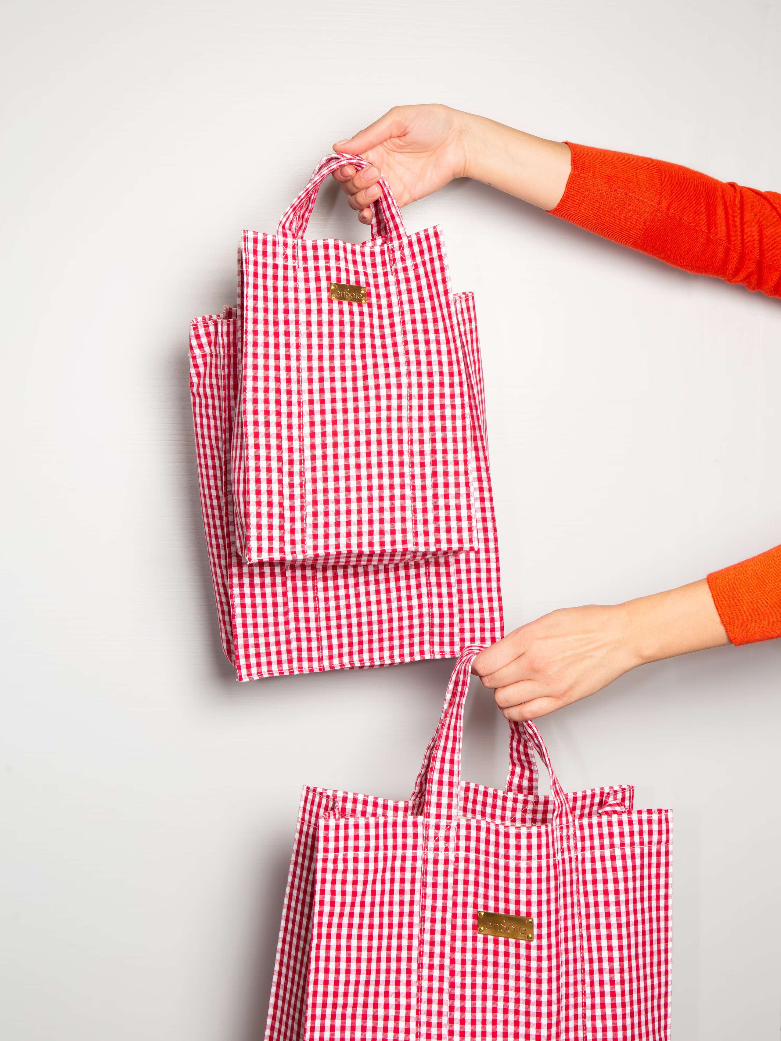 cotton cabas bag vichy