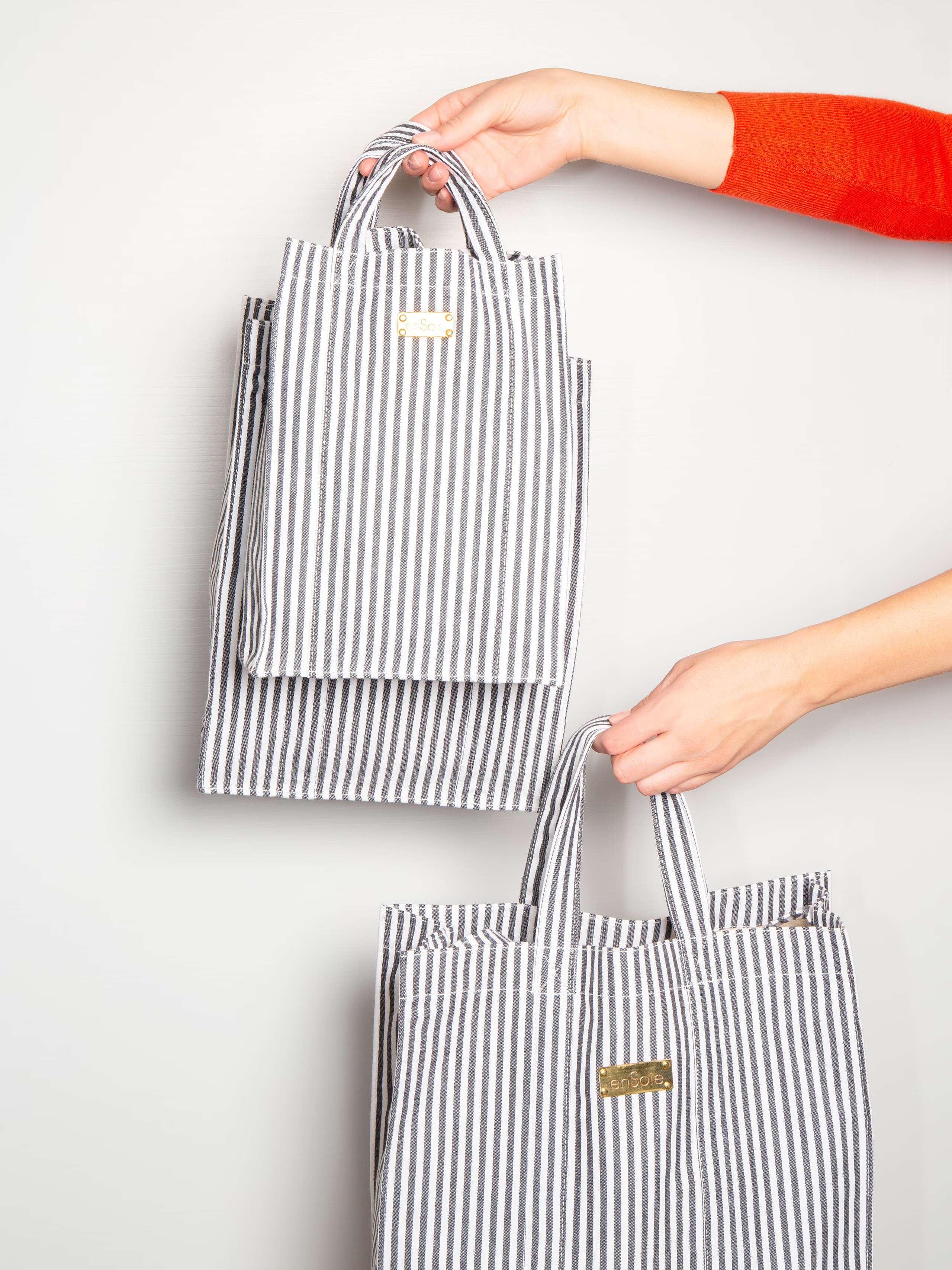 Cabas bag striped