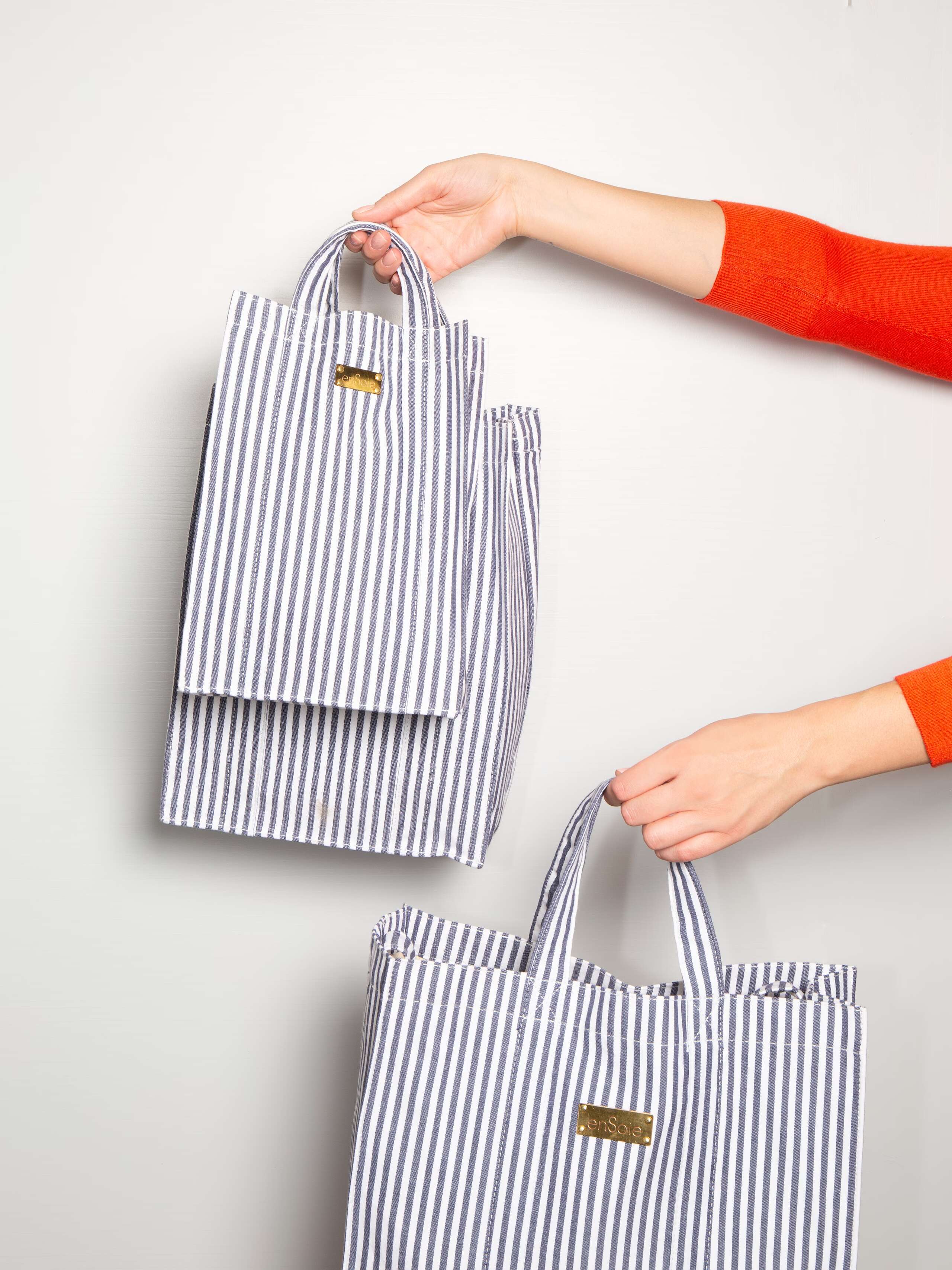 Cabas bag striped