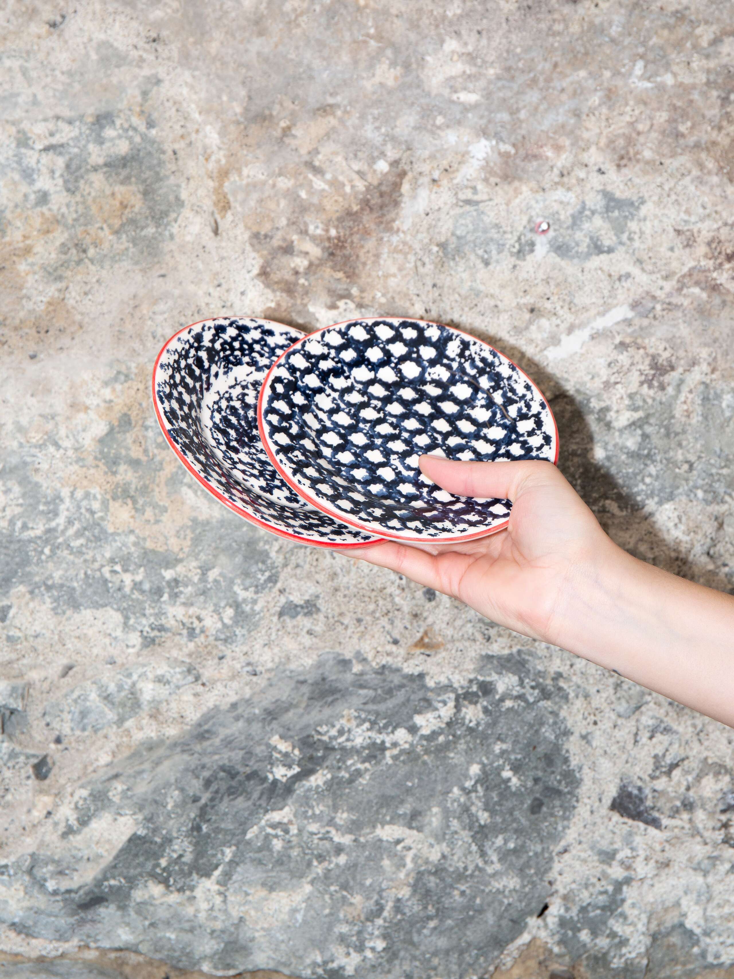 bread plate natural print