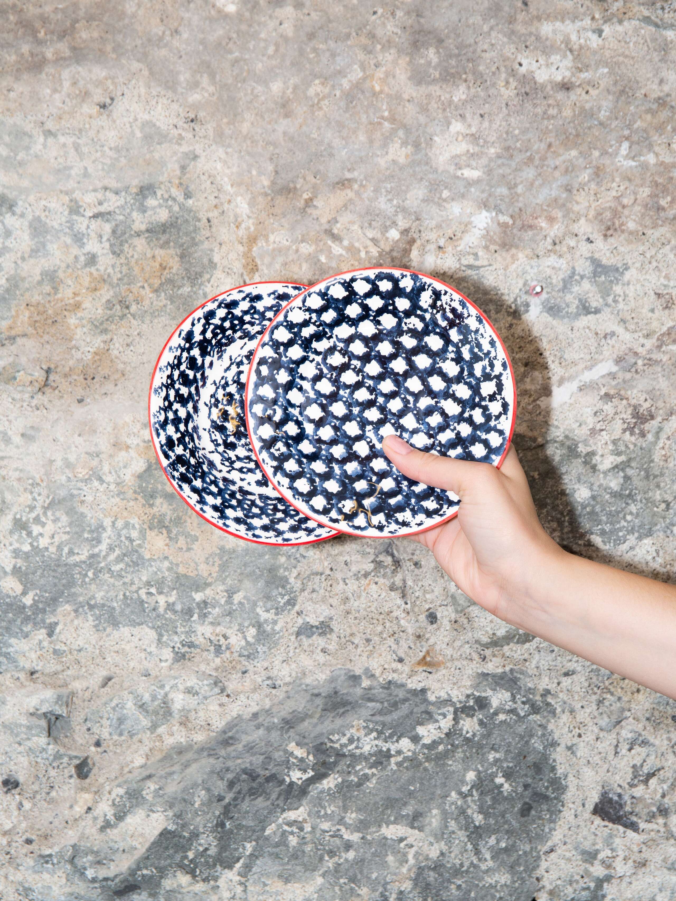 bread plate natural print