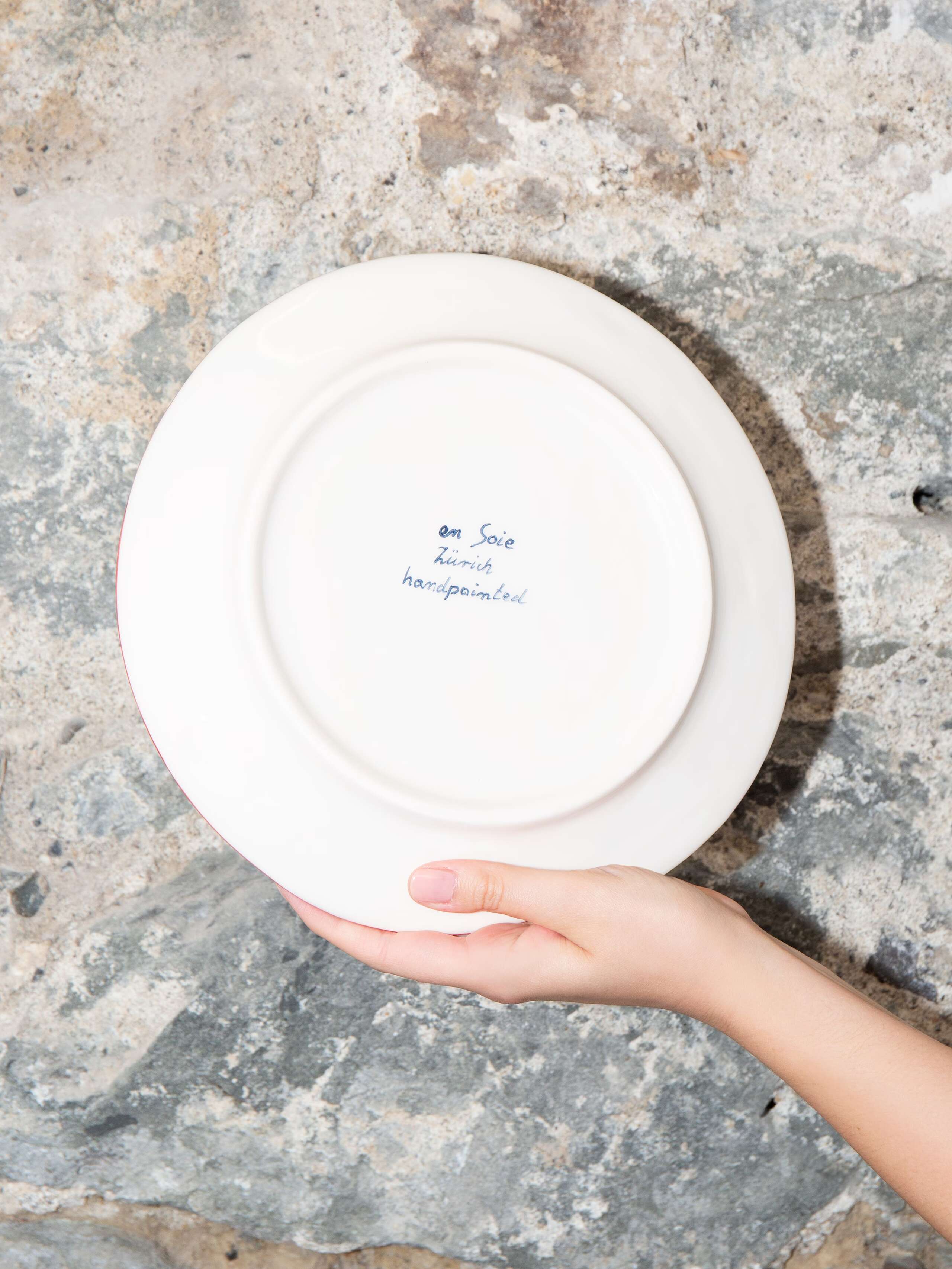 Spotted print dinner plate