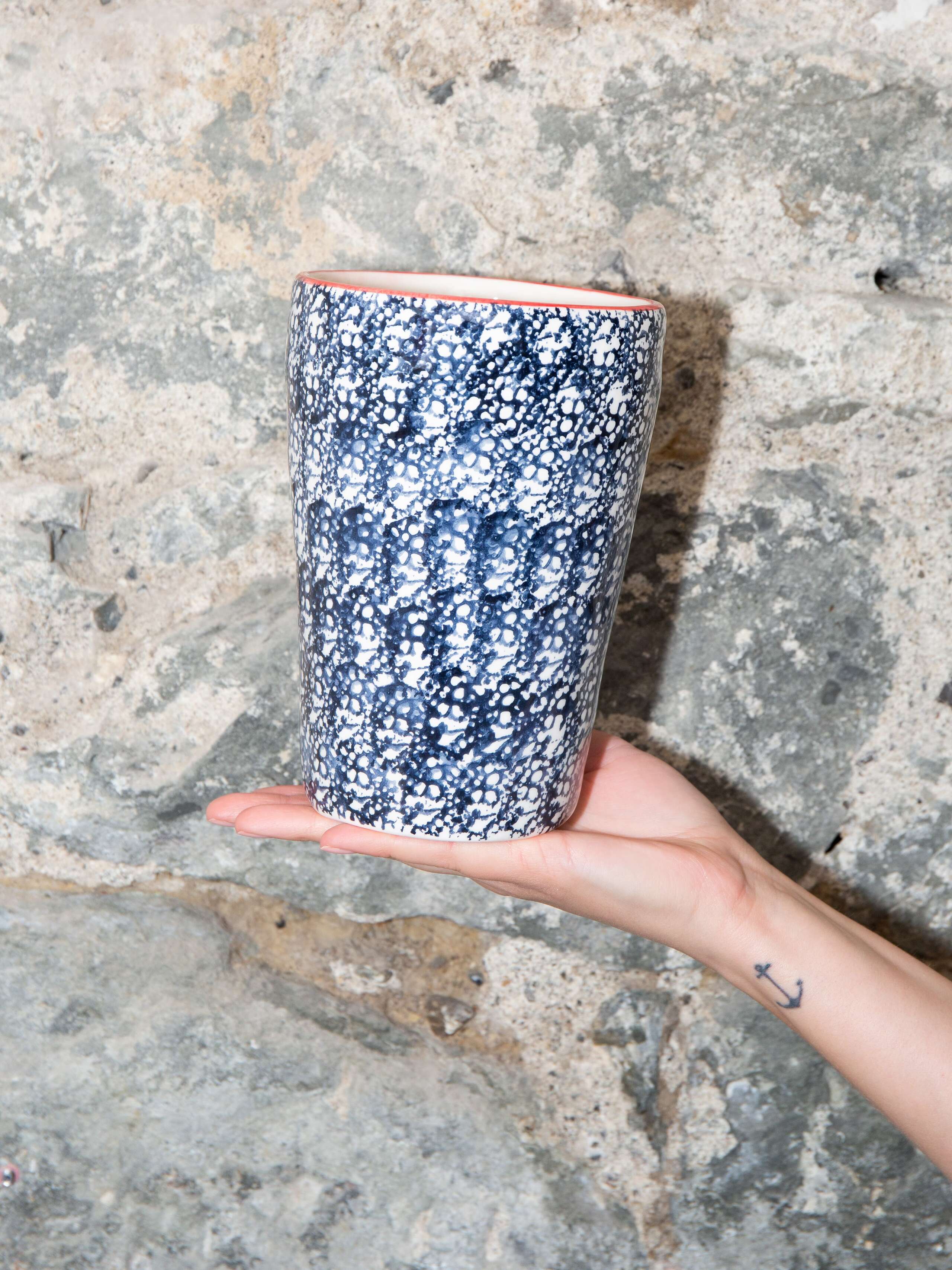 Small vase natural print
