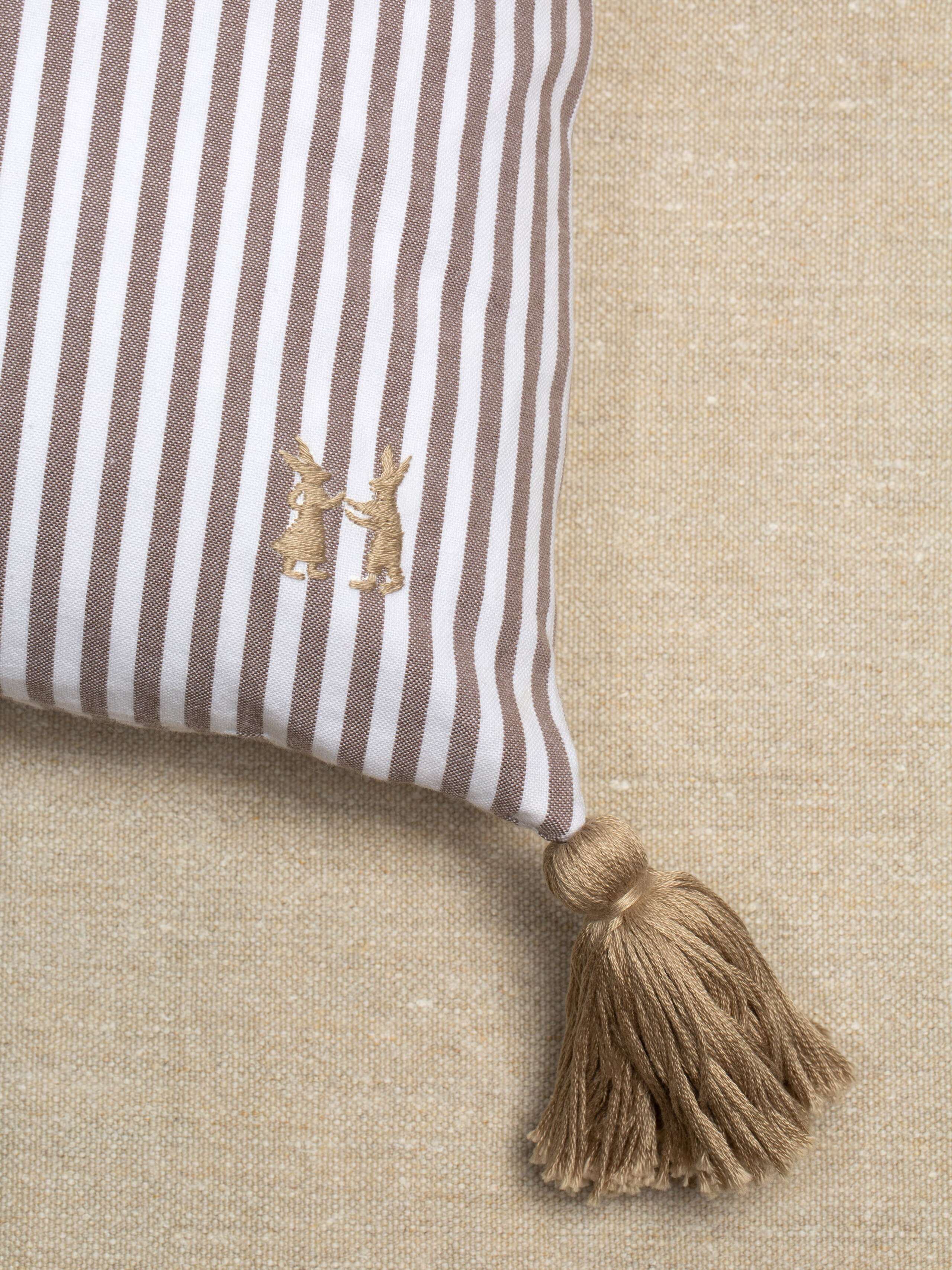 Striped pillow cover