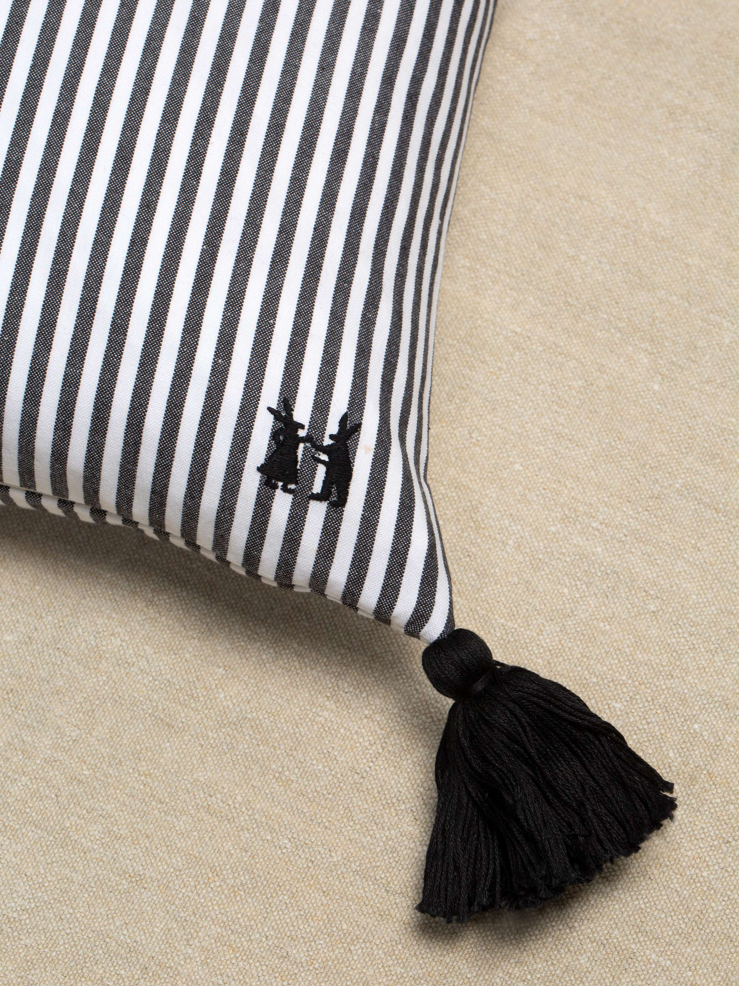 Striped pillow cover