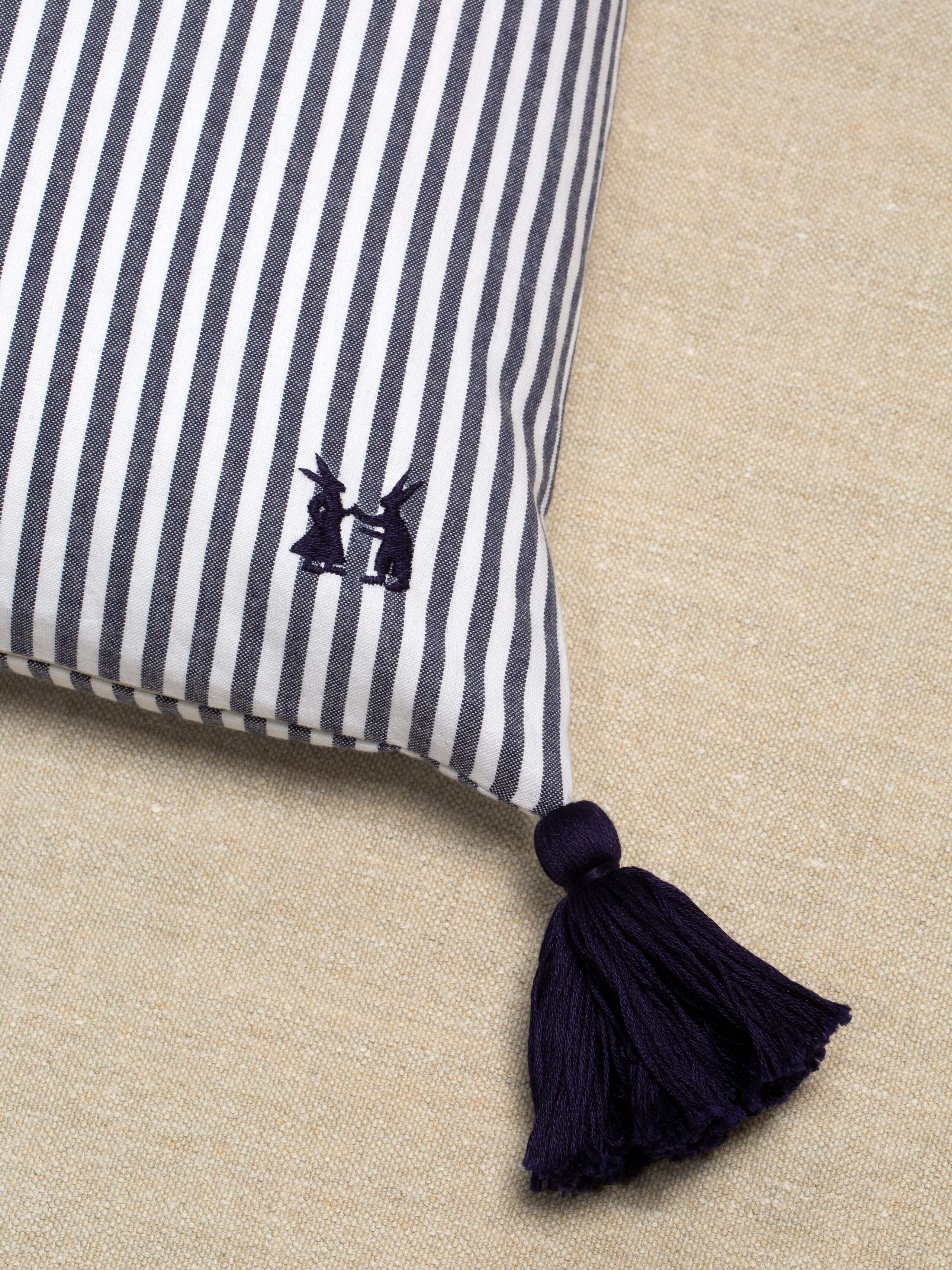 Striped pillow cover