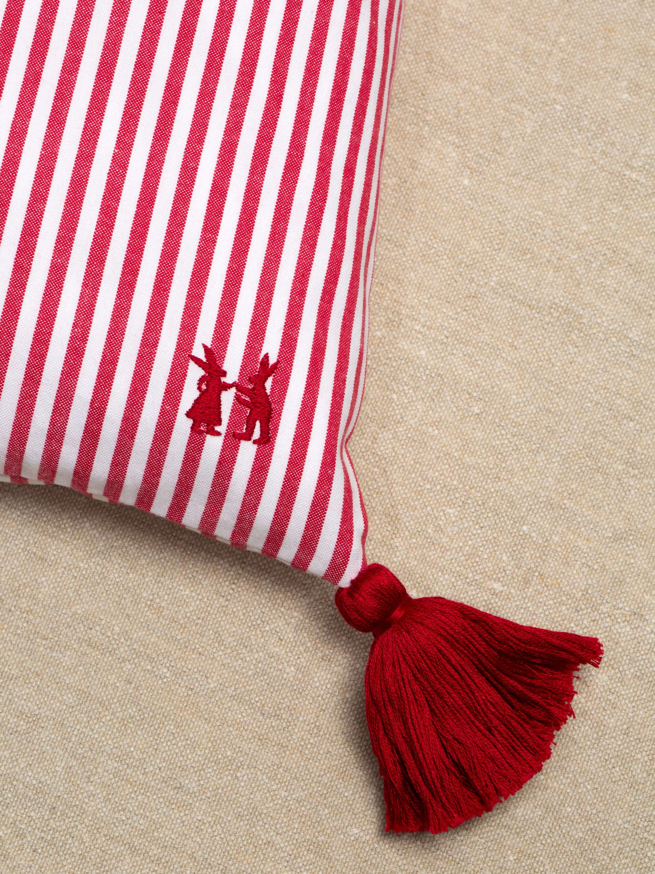 Striped pillow cover