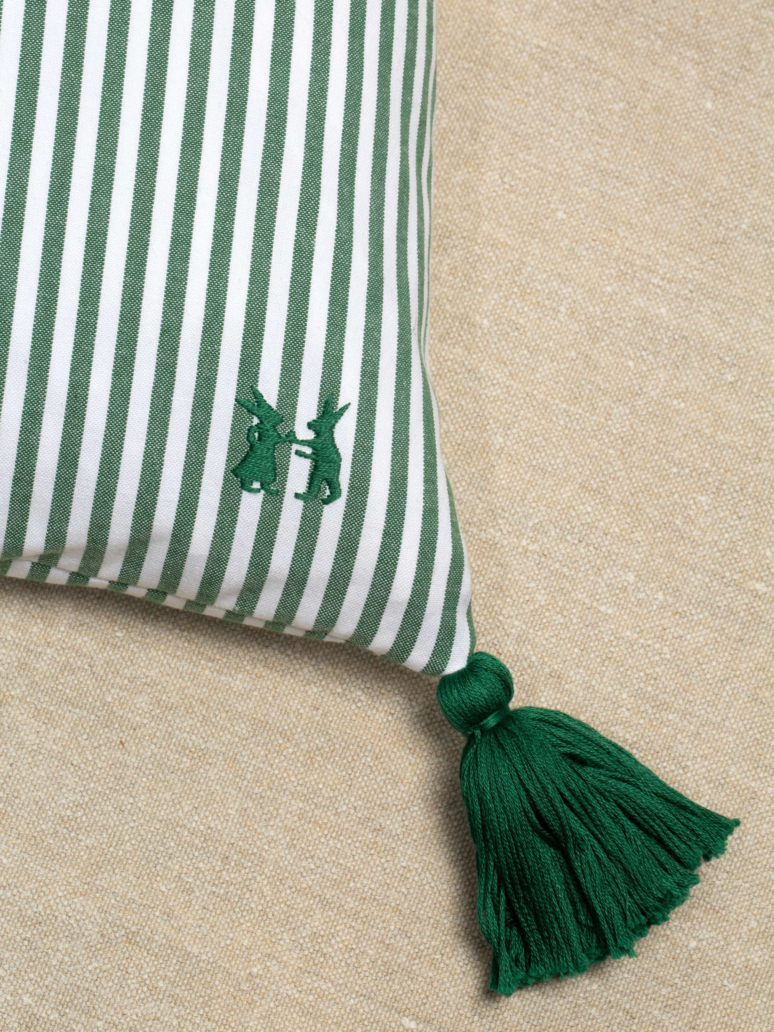 Striped pillow cover
