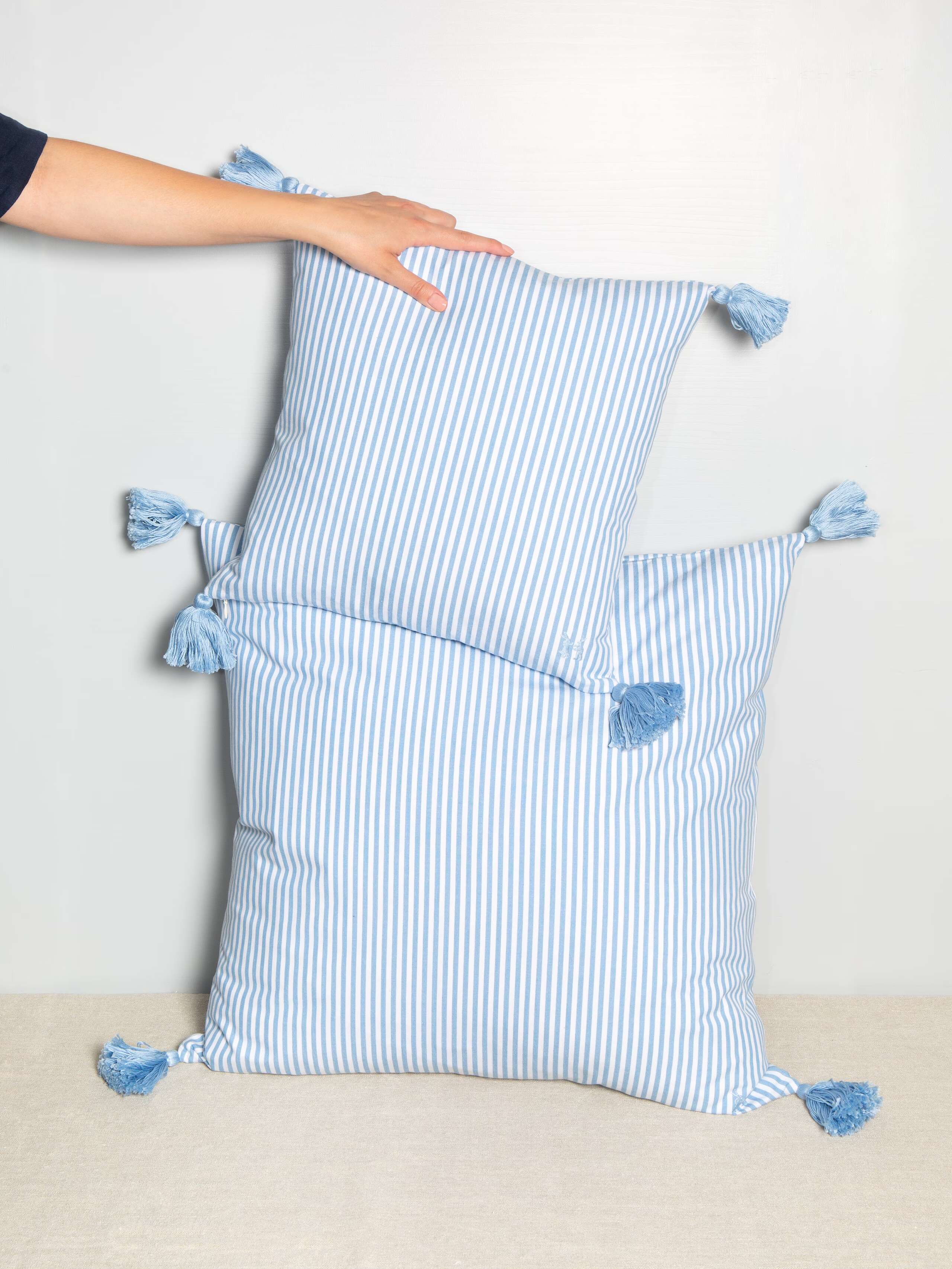 Striped pillow cover