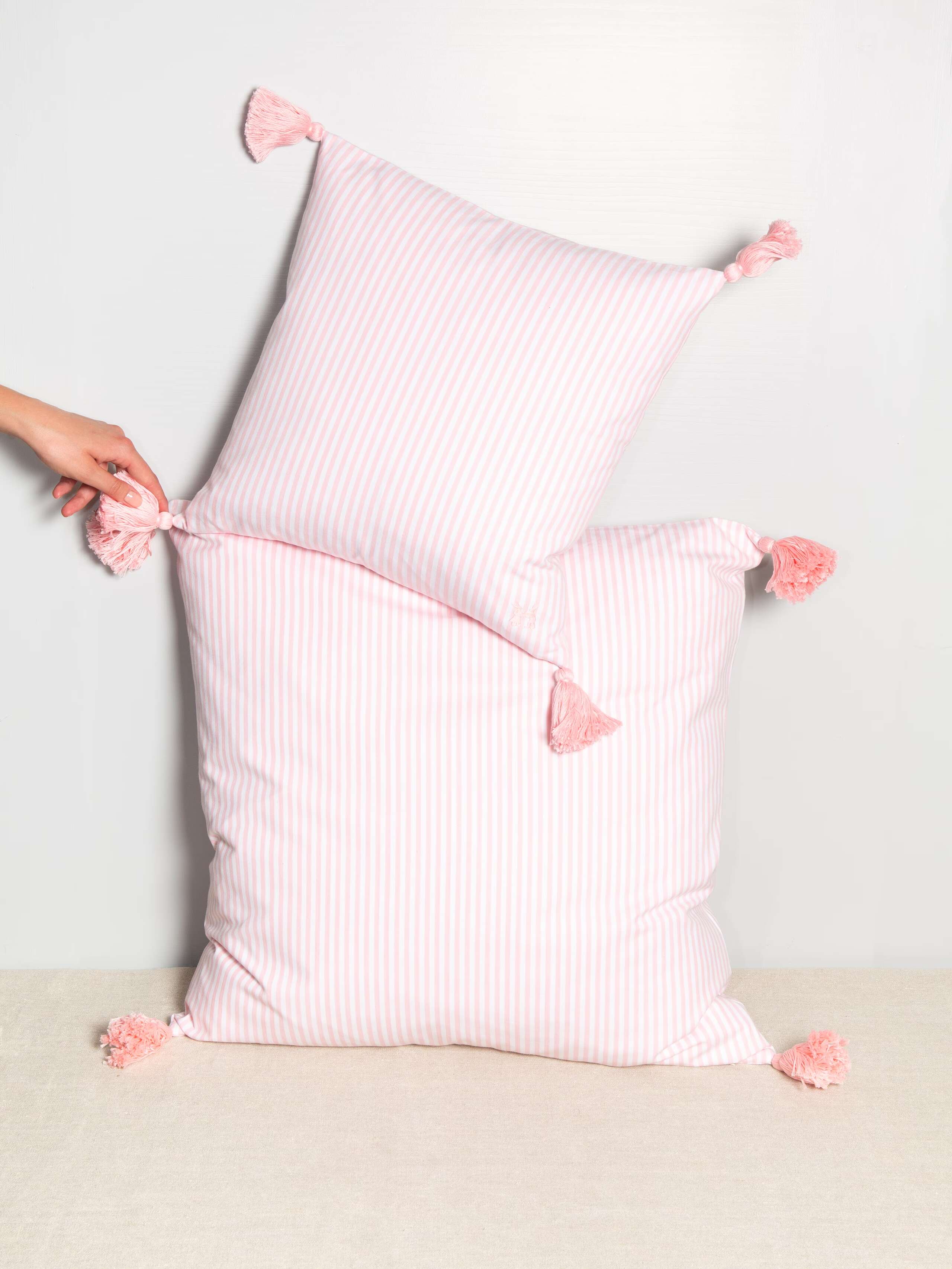Striped pillow cover