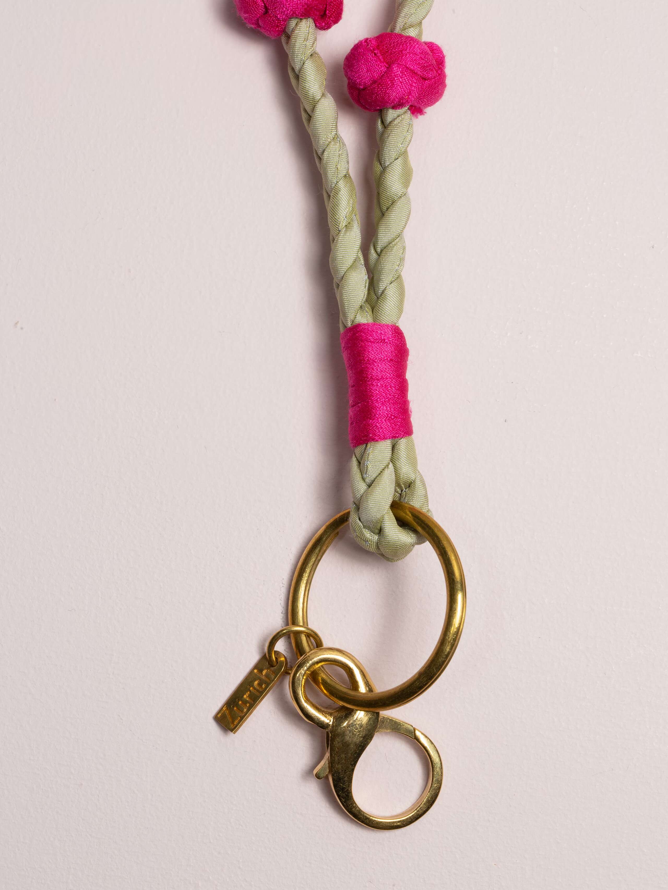 Braided keychain knot
