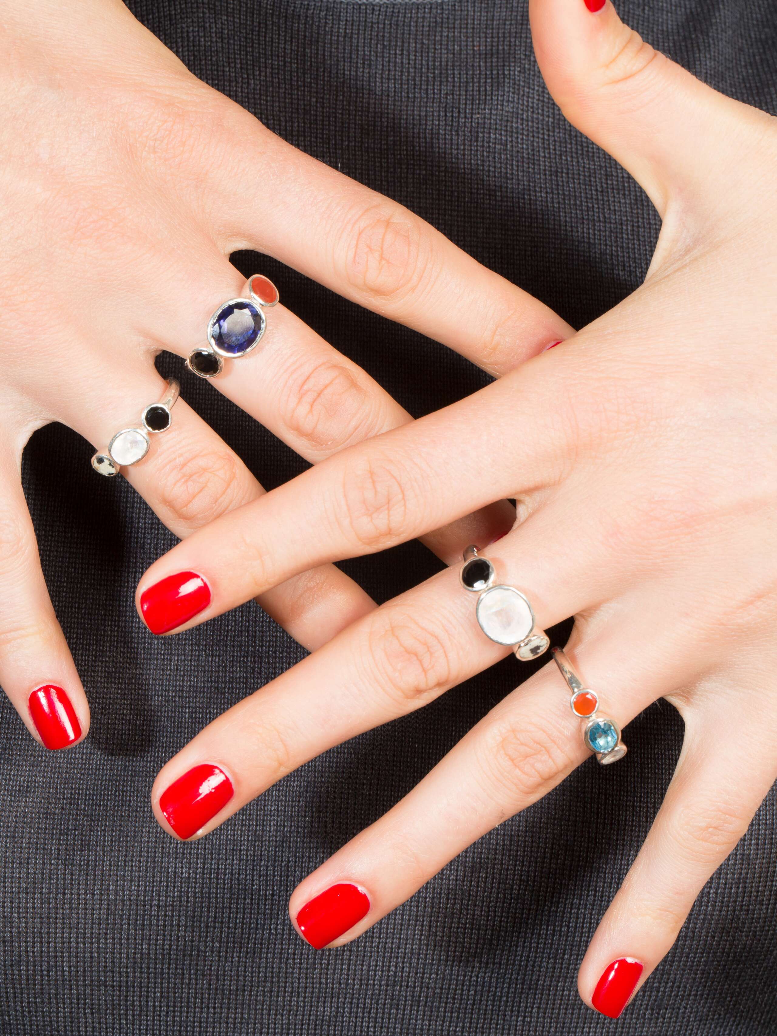 Triple stone rings
