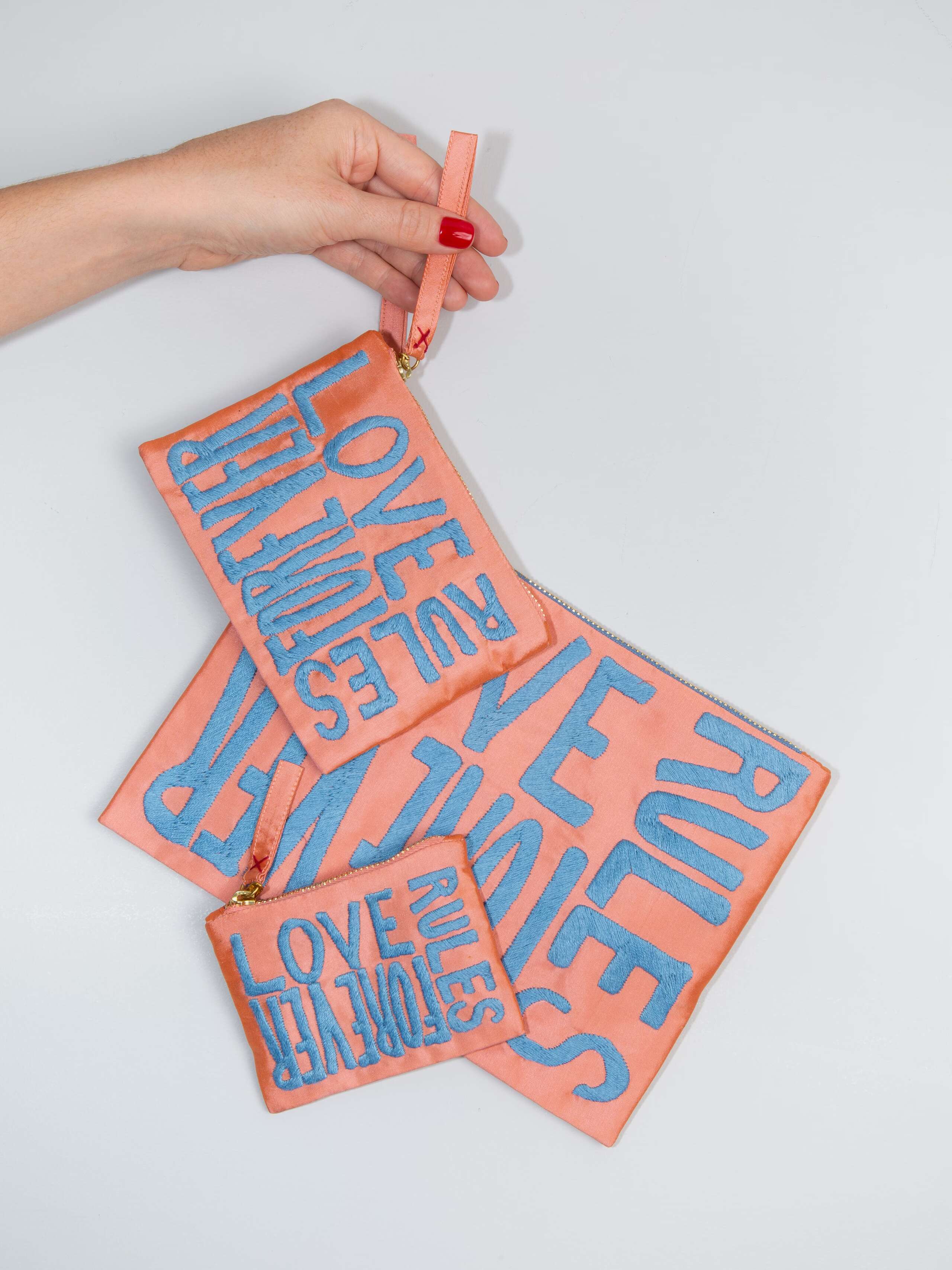Love rules forever pouches