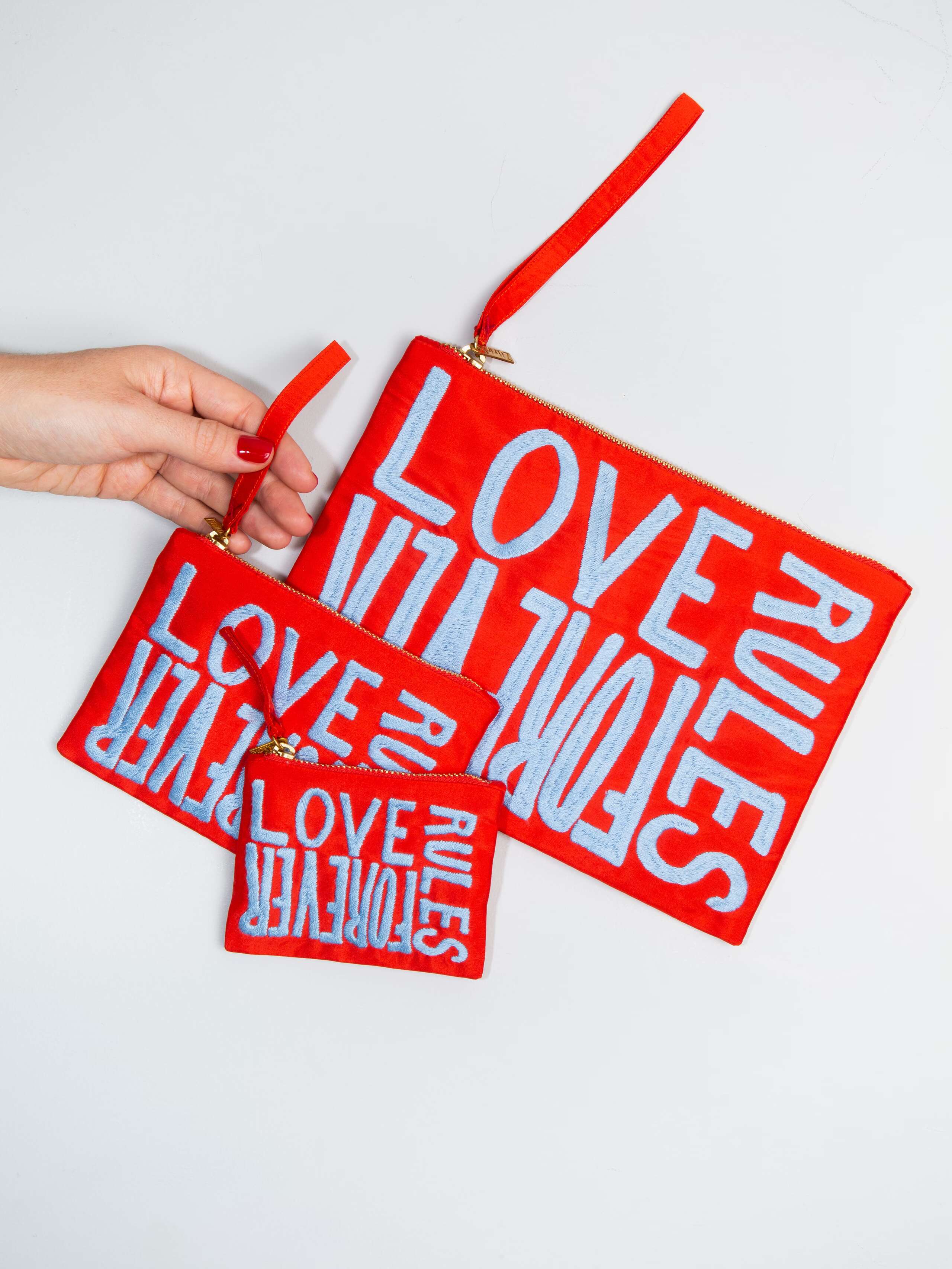 Love rules forever pouches