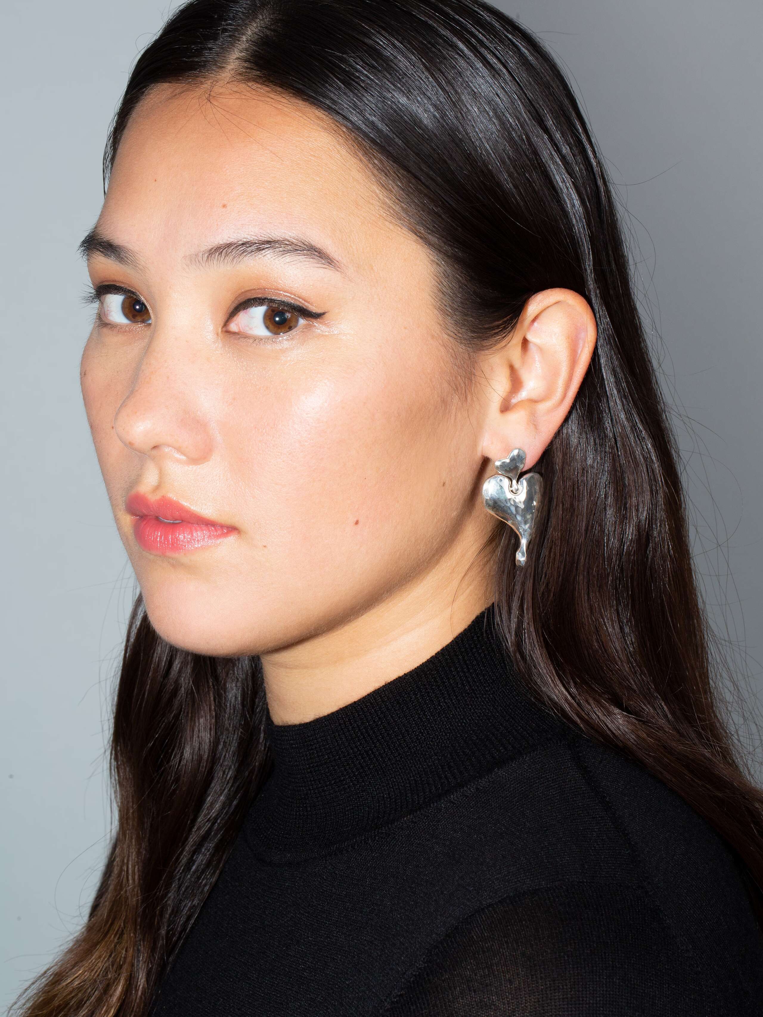 Soft heart large studs