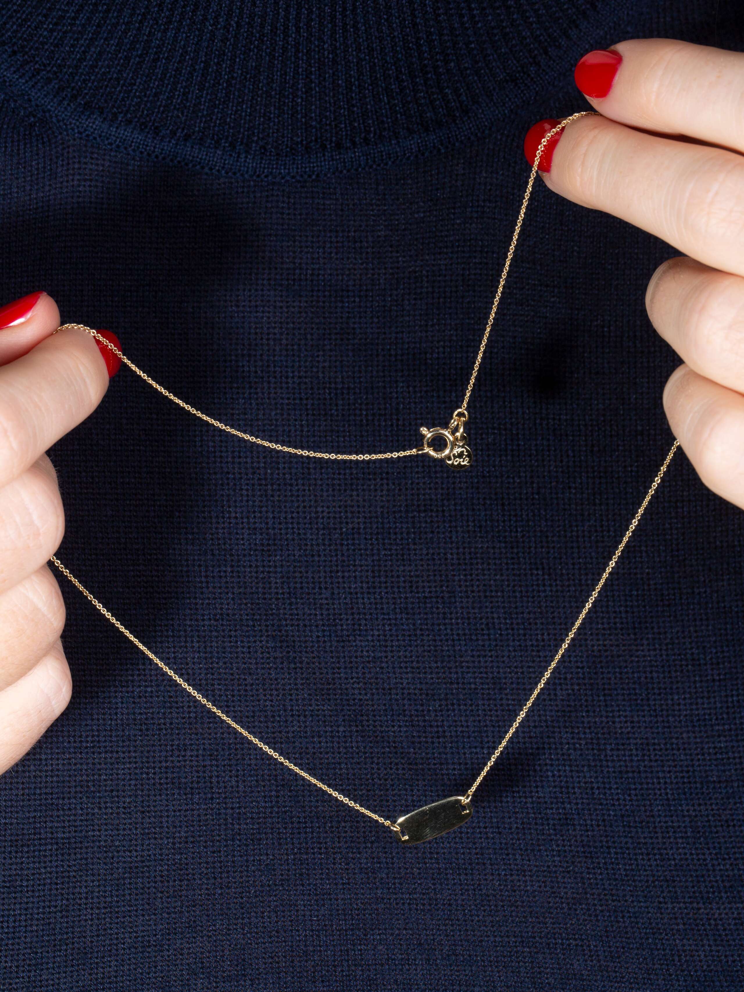 Ada tag necklace