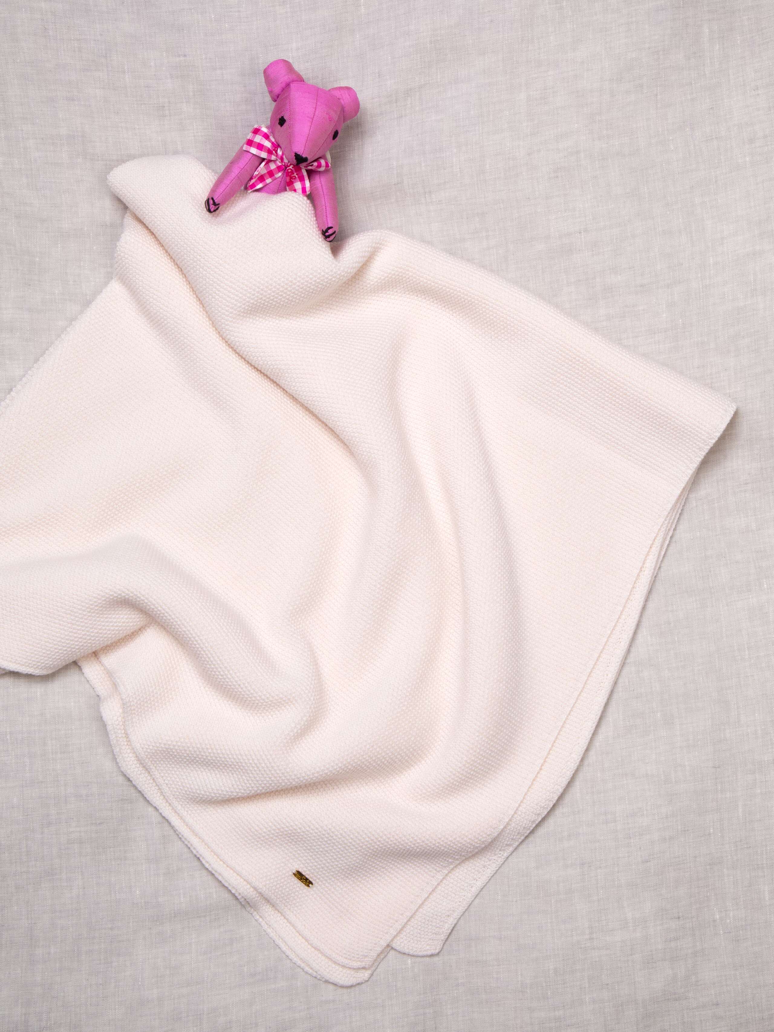 Knitted baby blanket