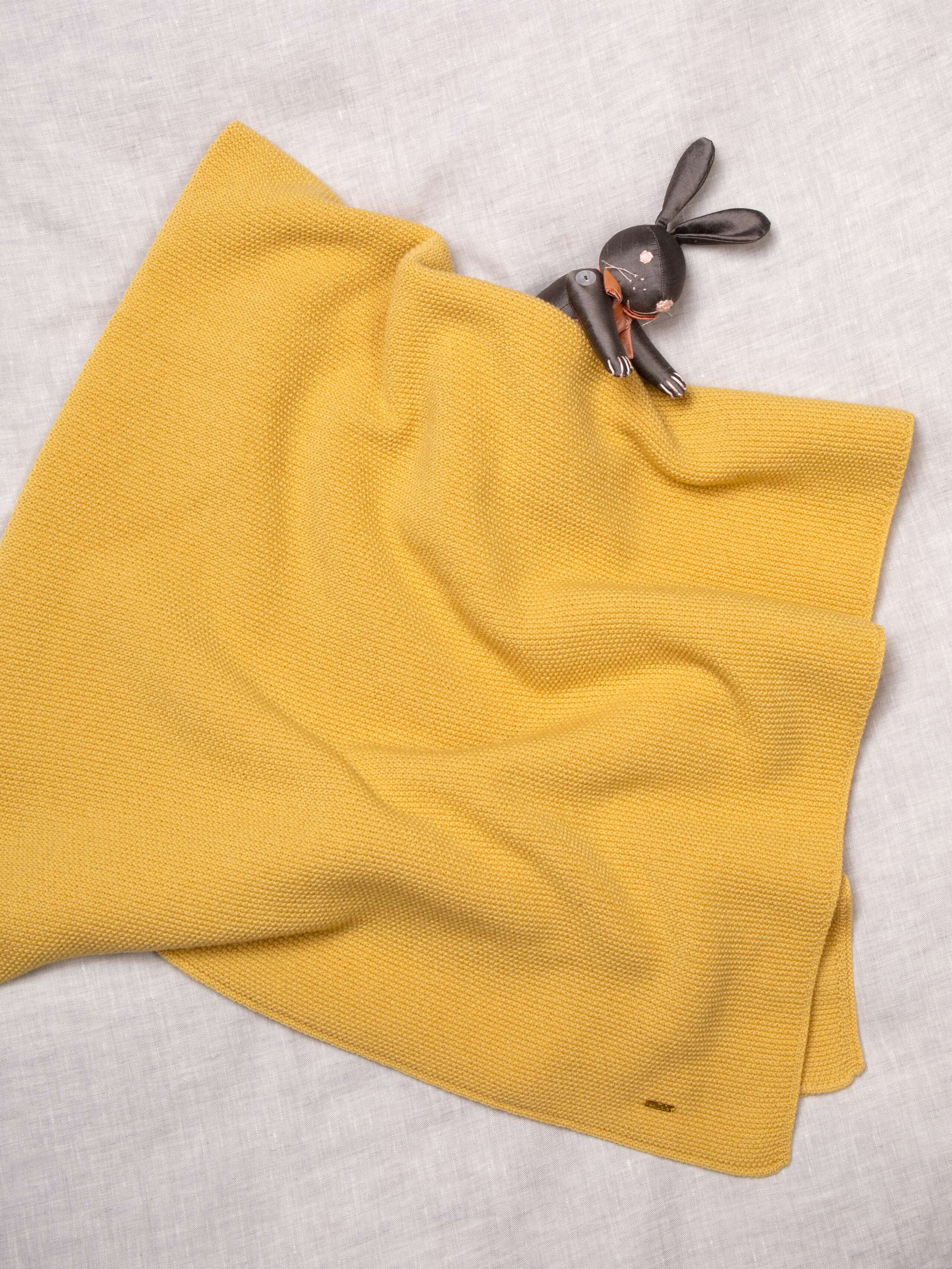 Knitted baby blanket