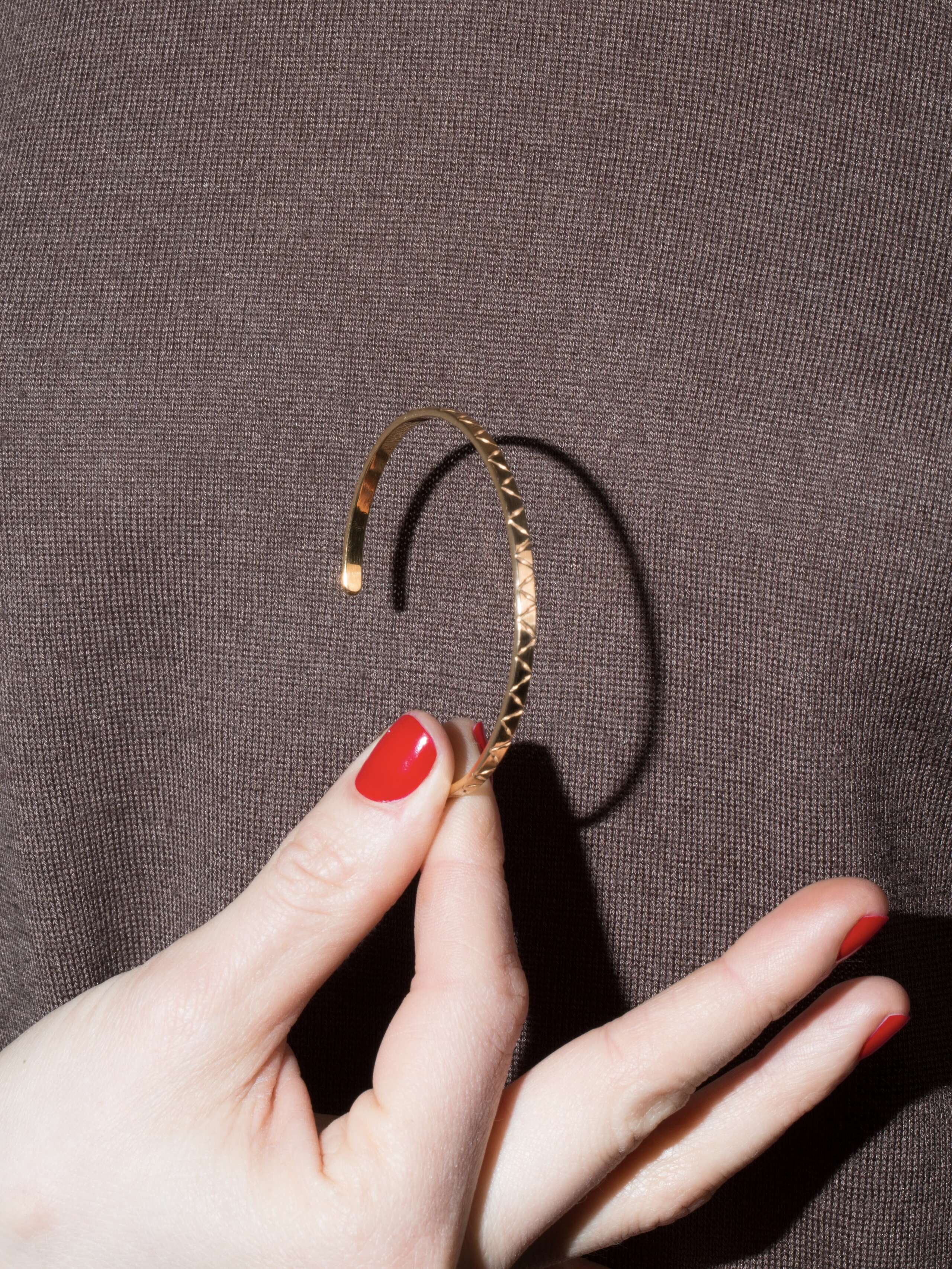 Bangle gold - Dagna stitched