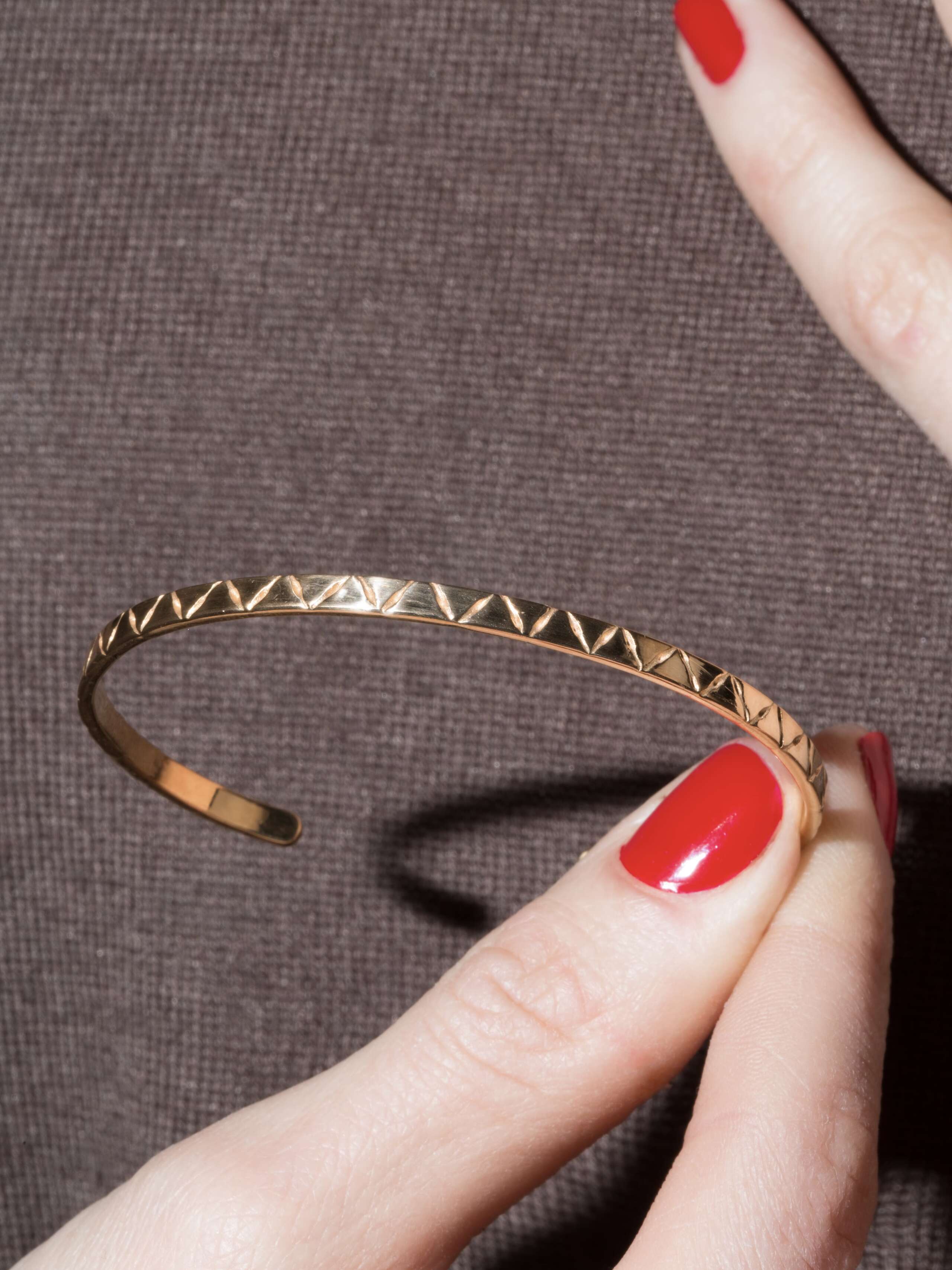 Bangle gold - Dagna stitched