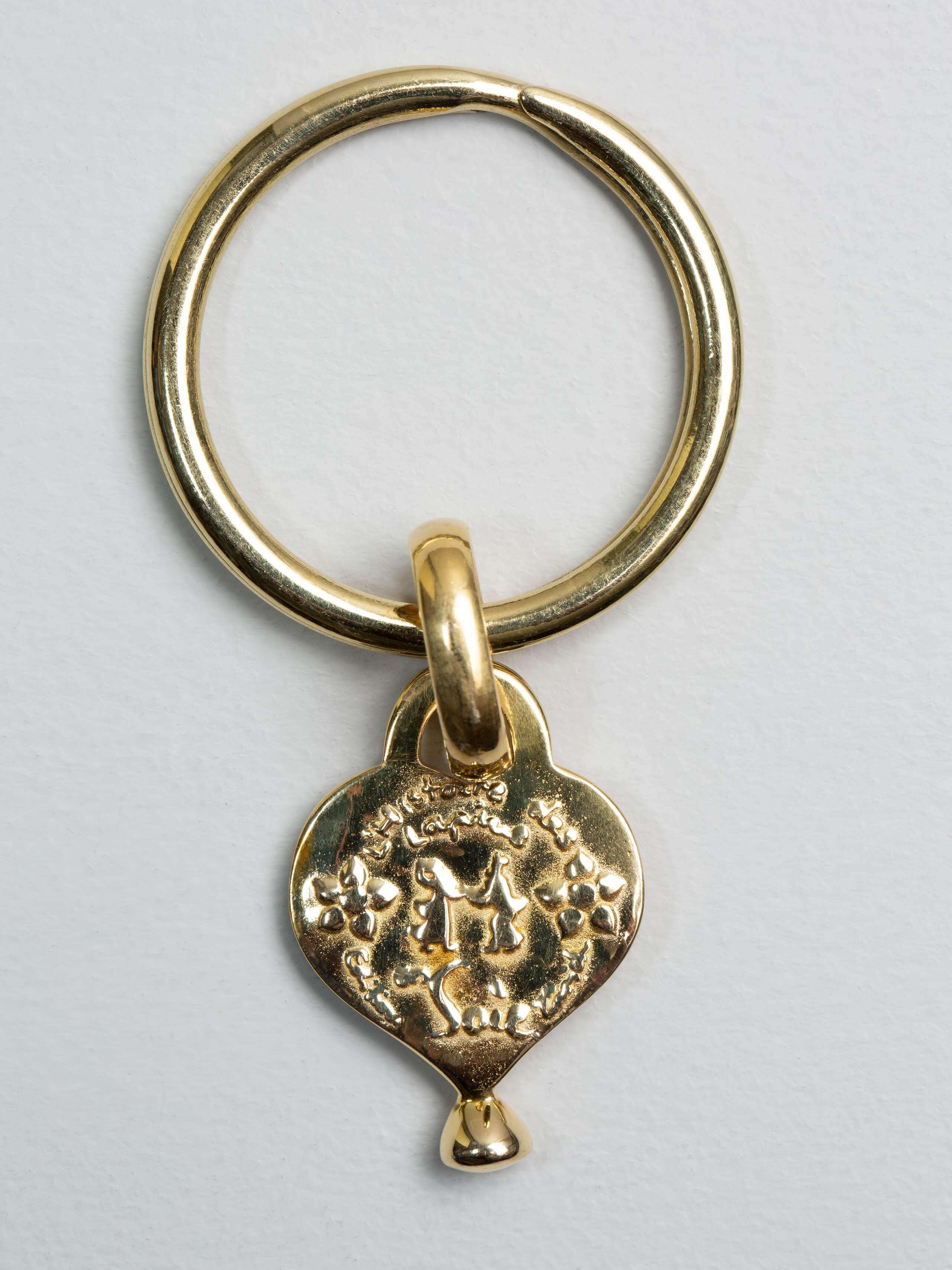Heart tag keychain