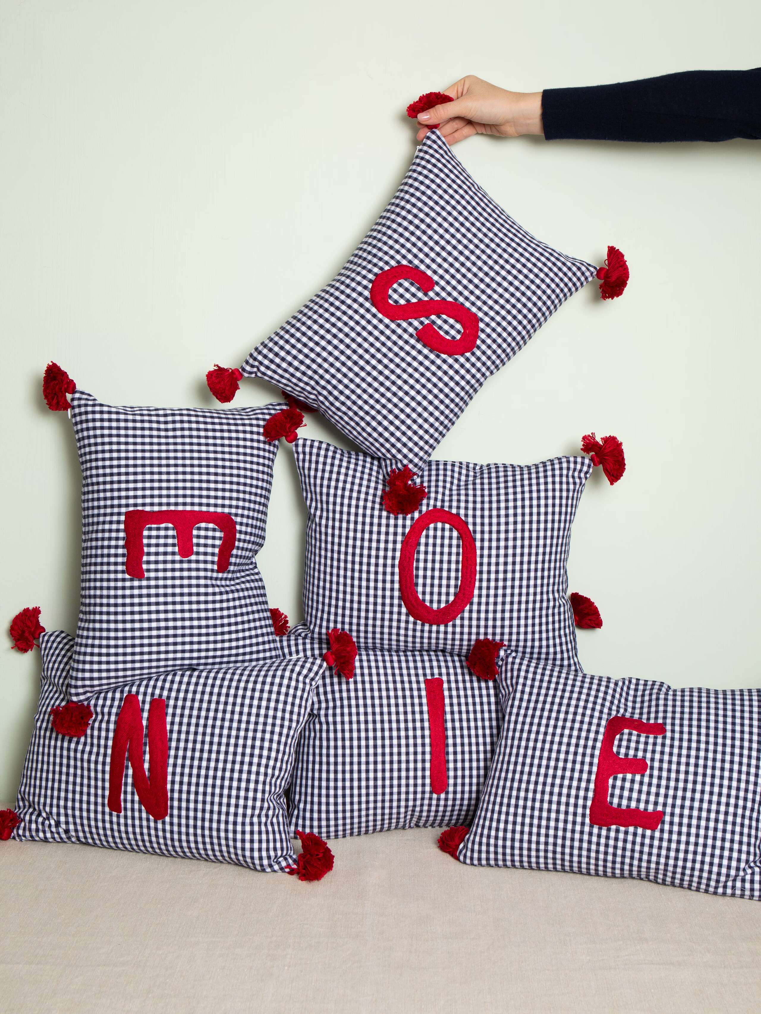Alphabet pillow cover