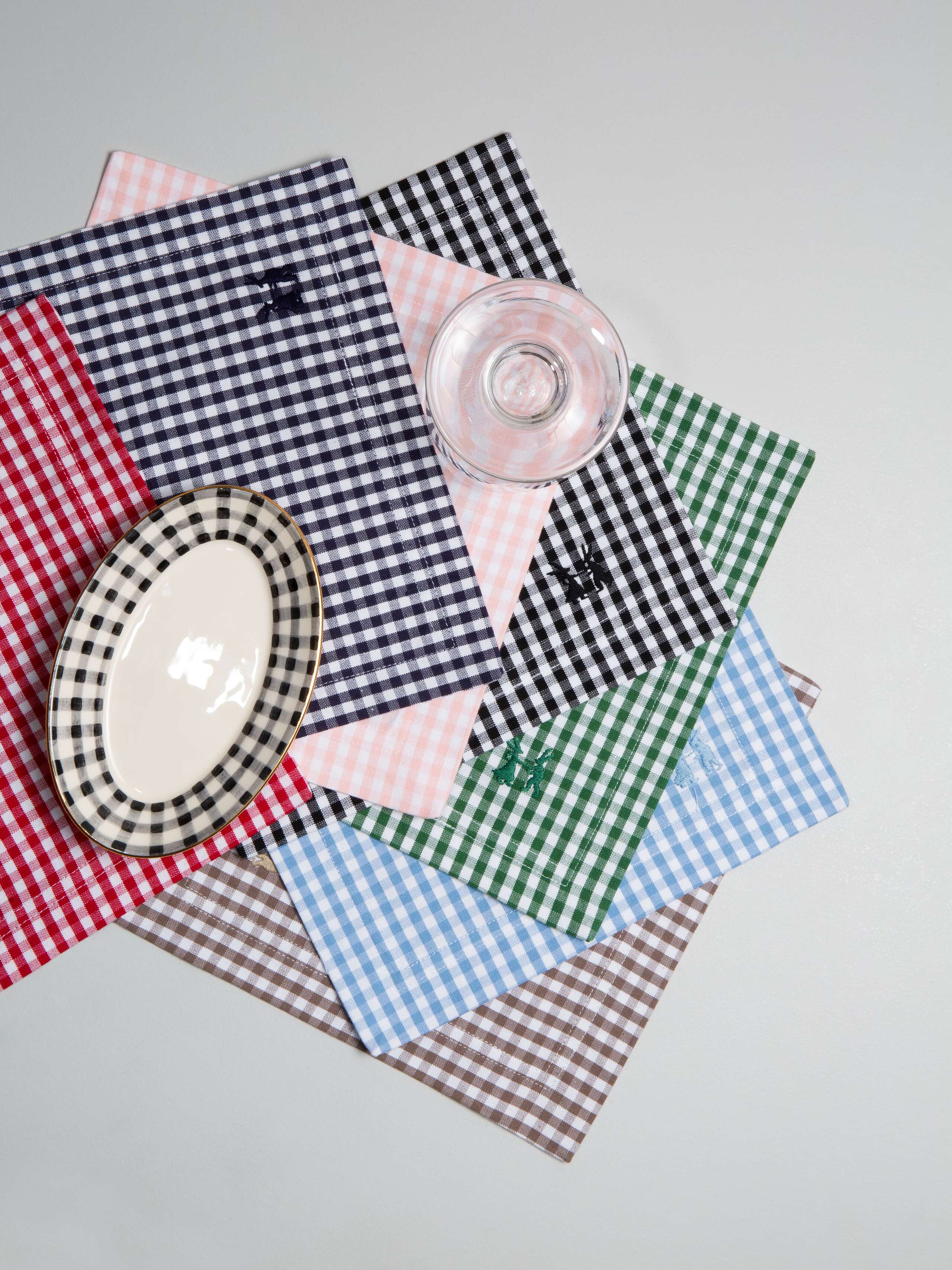 Cocktail napkin vichy