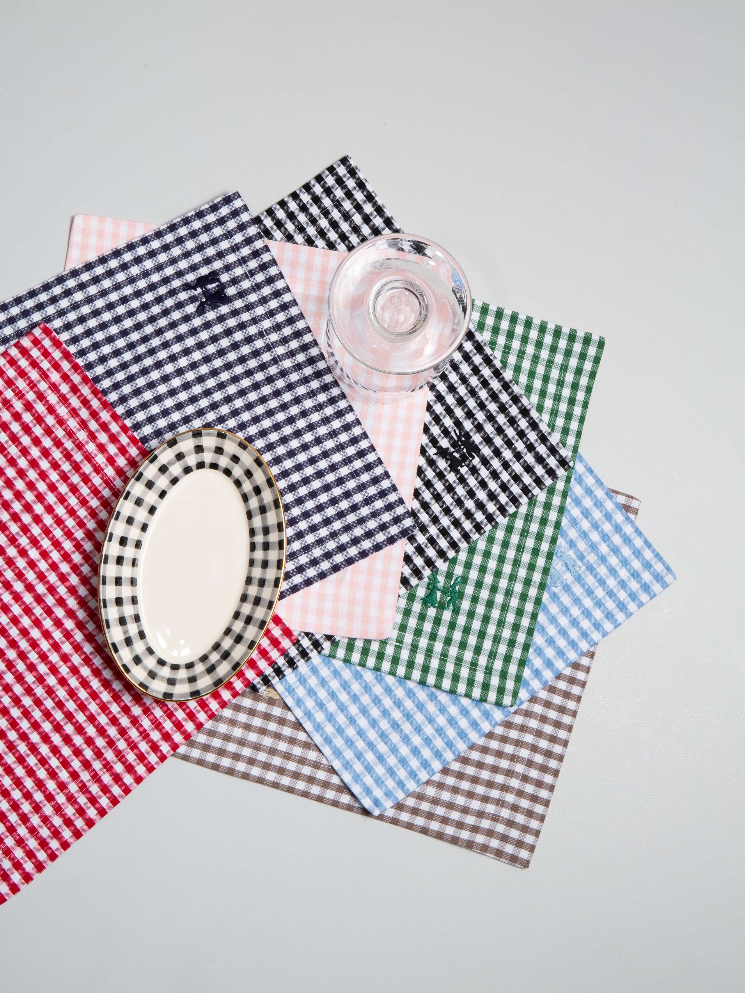 Cocktail napkin vichy