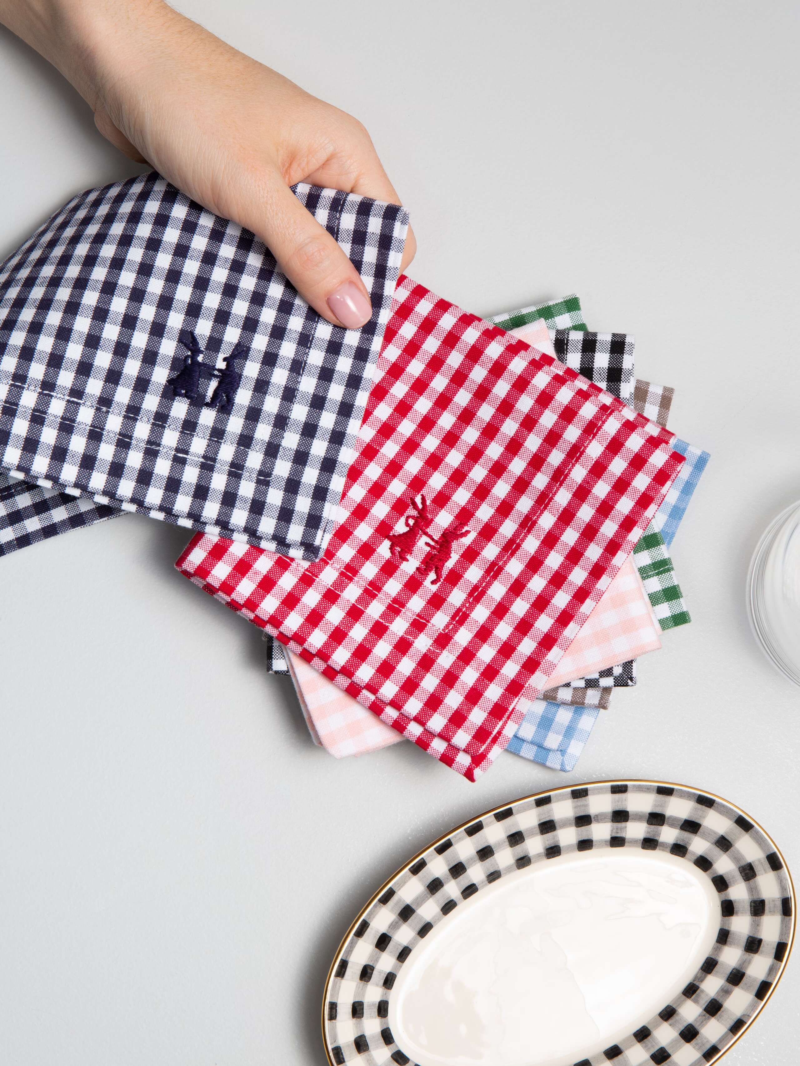 Cocktail napkin vichy