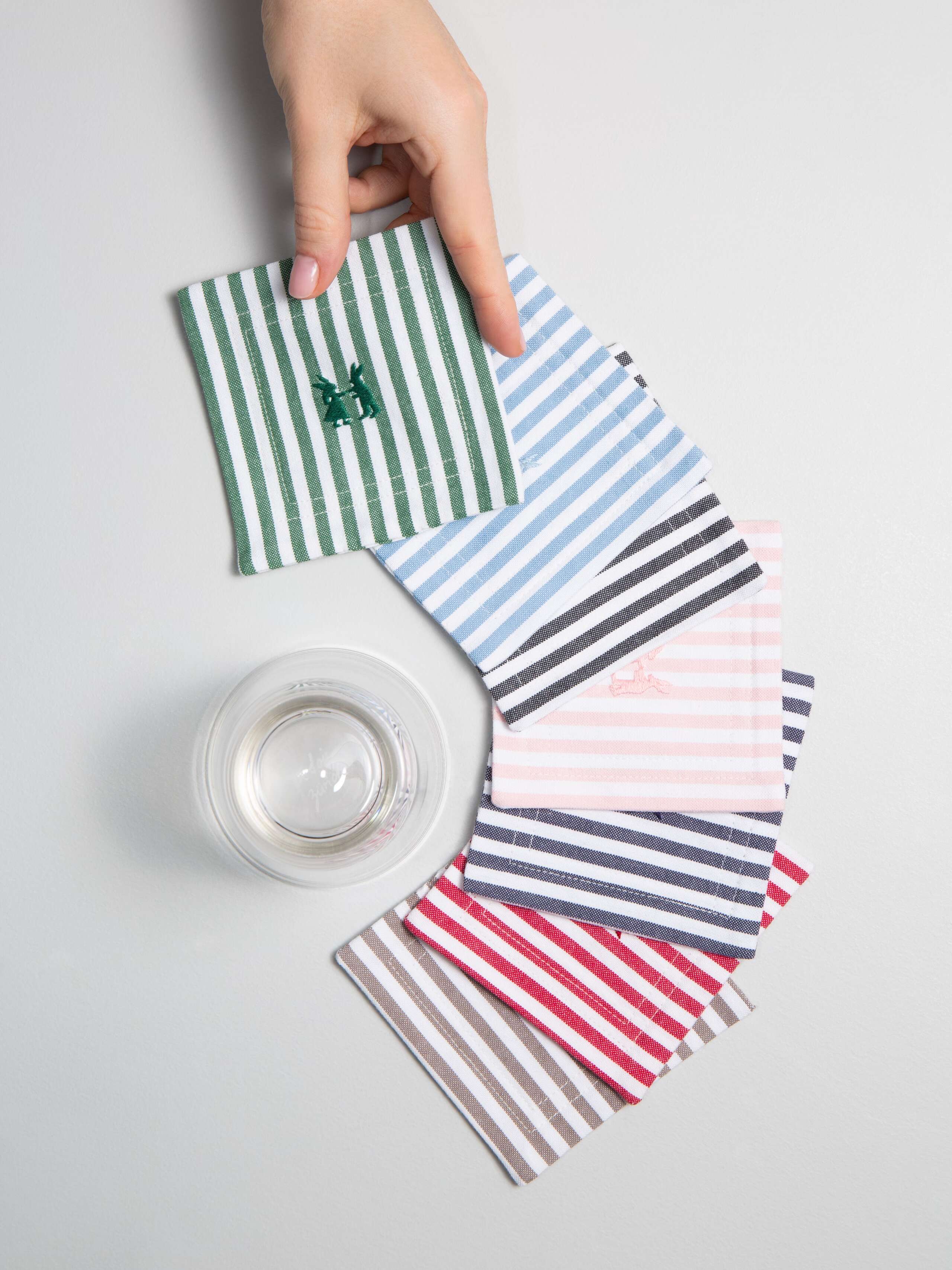 Coaster vichy and striped