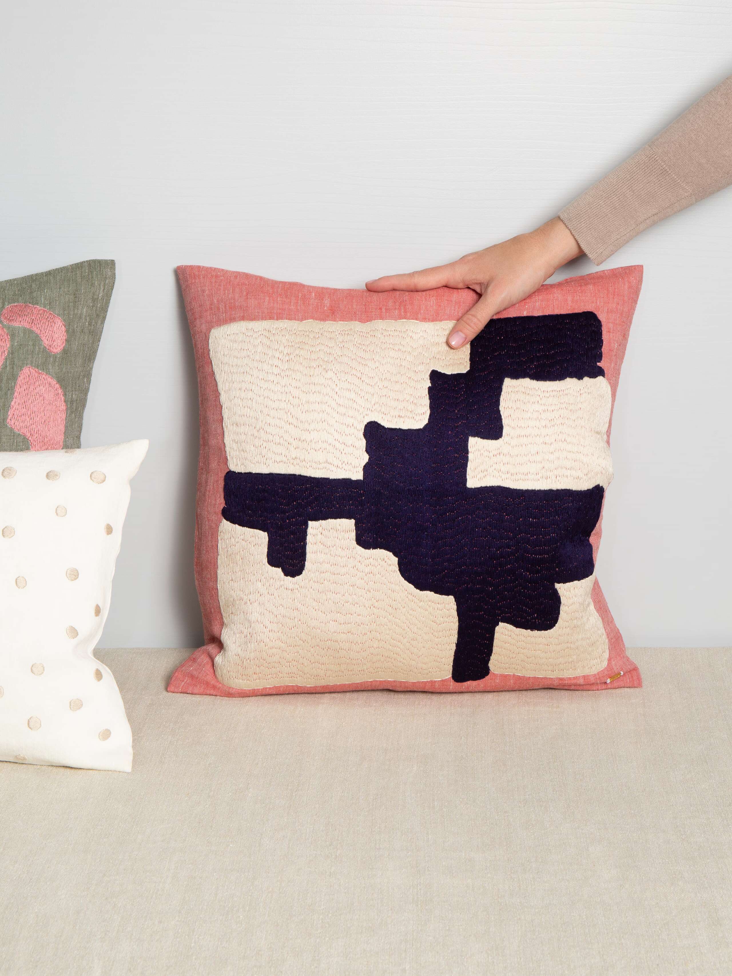 Linen Abstract pillow