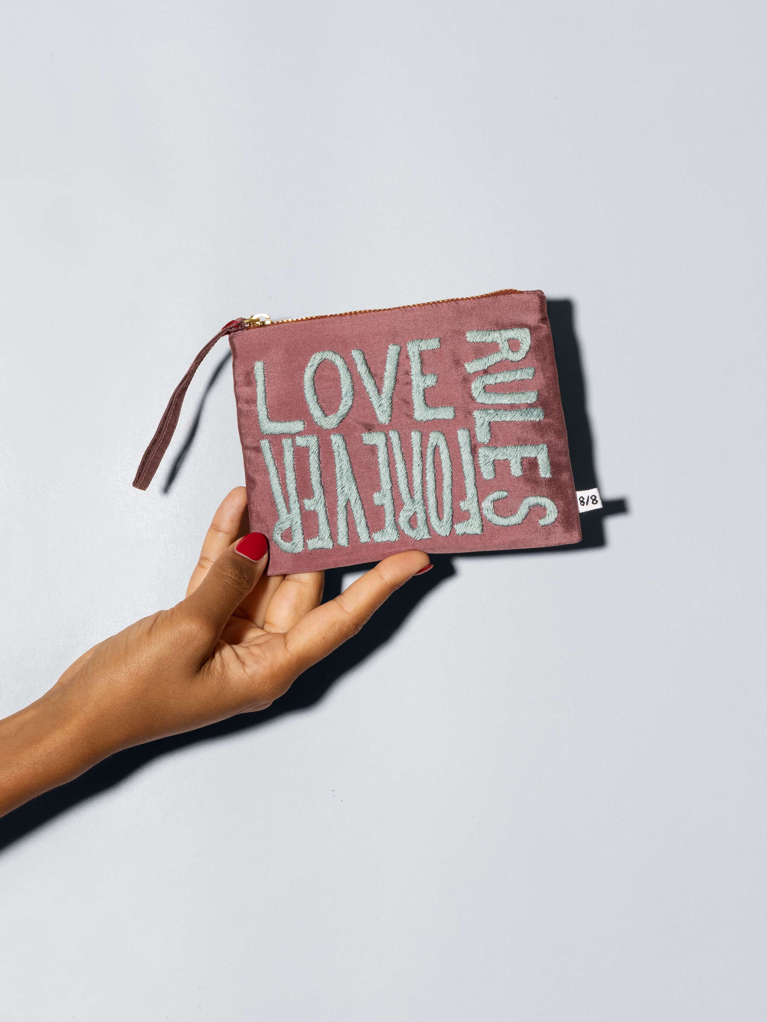 Love rules forever pouches silk