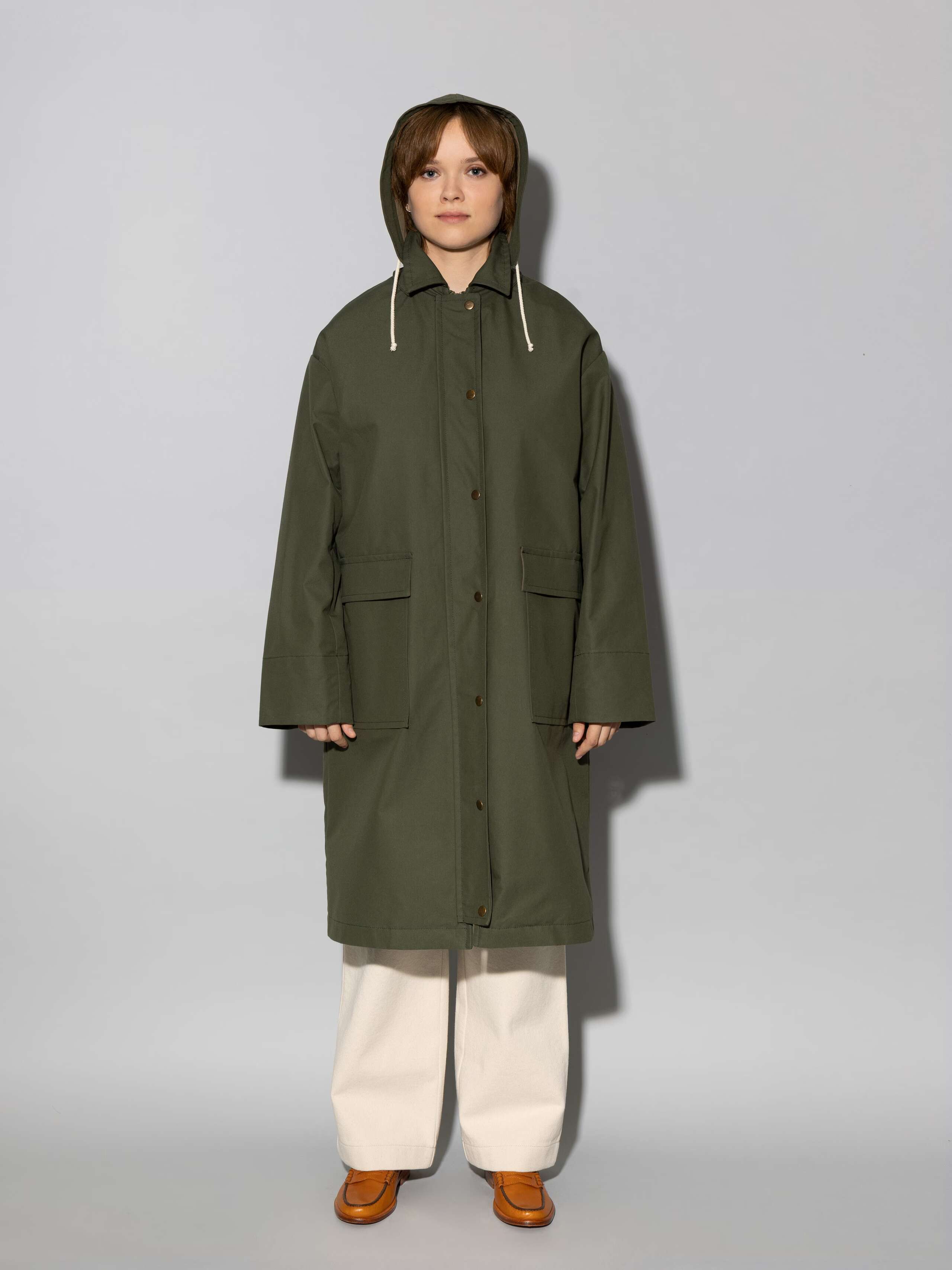 Ottilia Rain coat olive