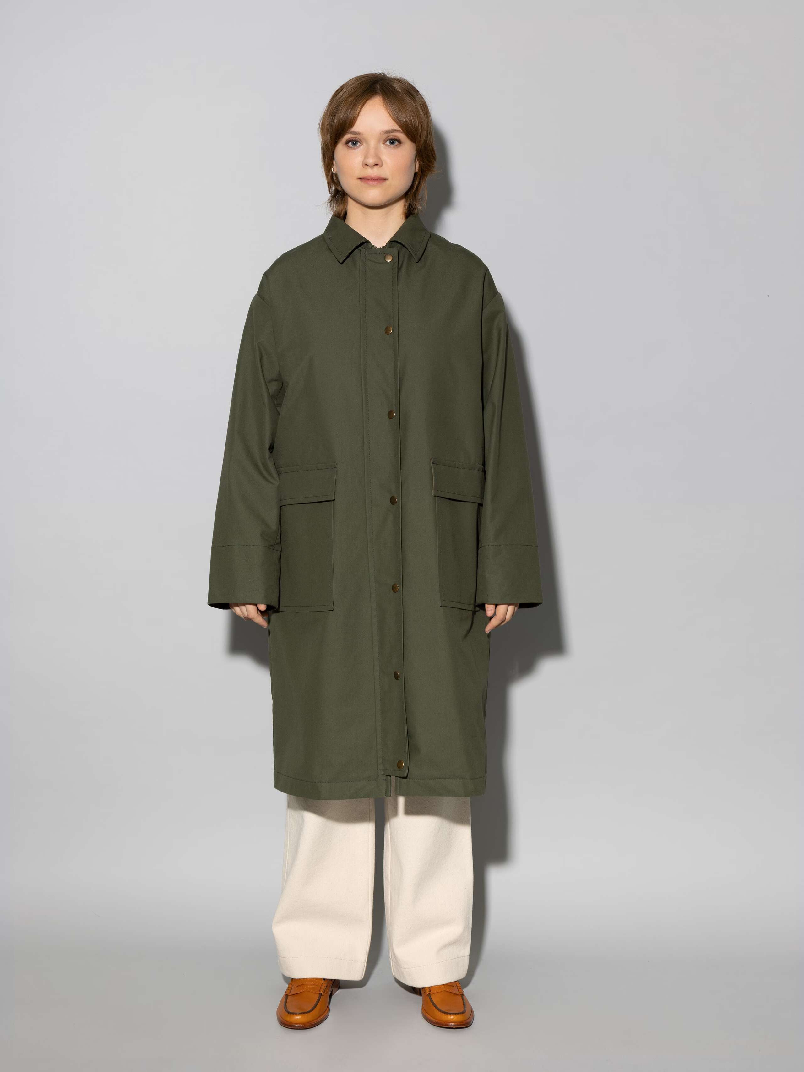 Ottilia Rain coat olive