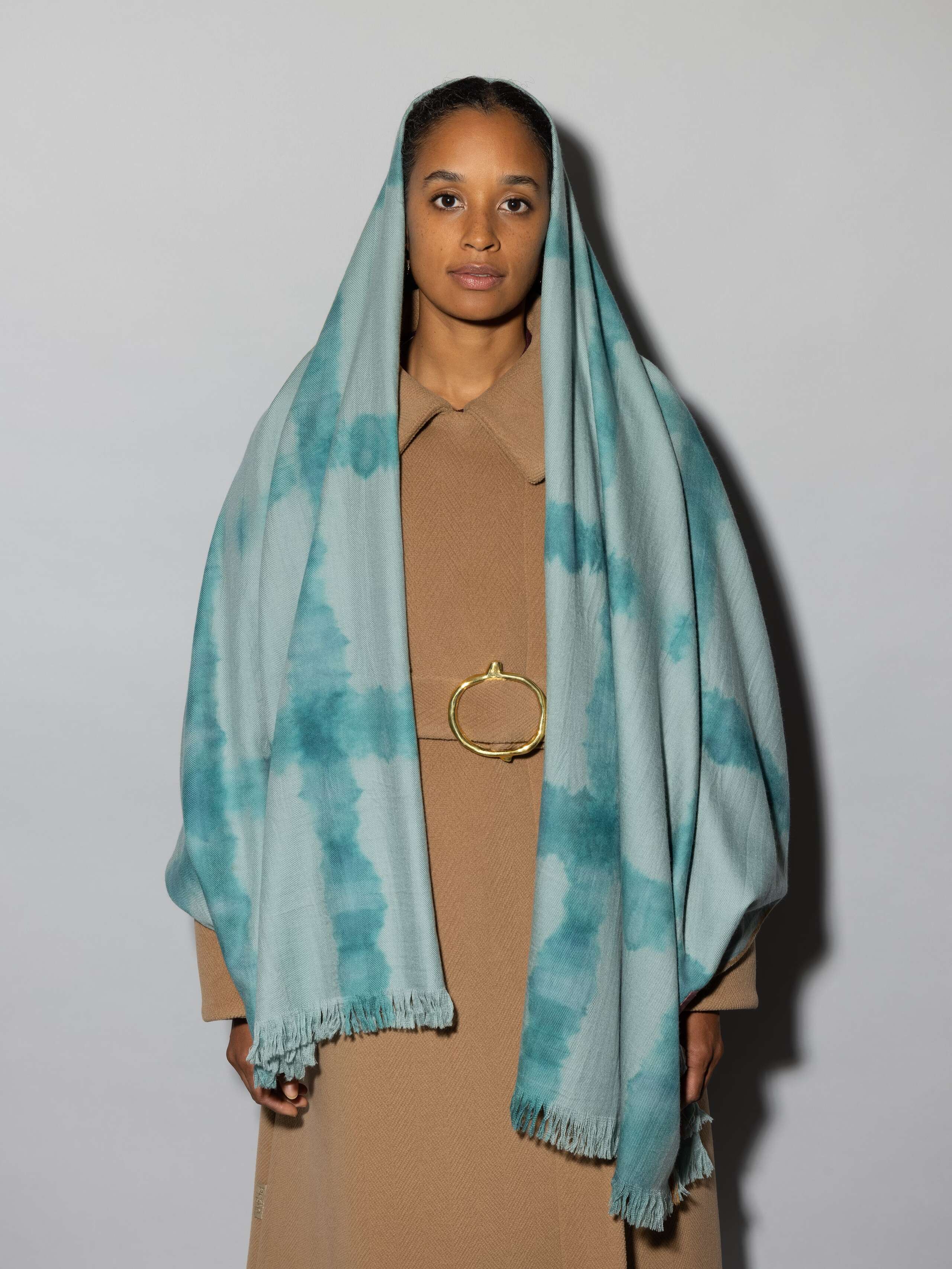 Rosemary green, tie-dye, wool