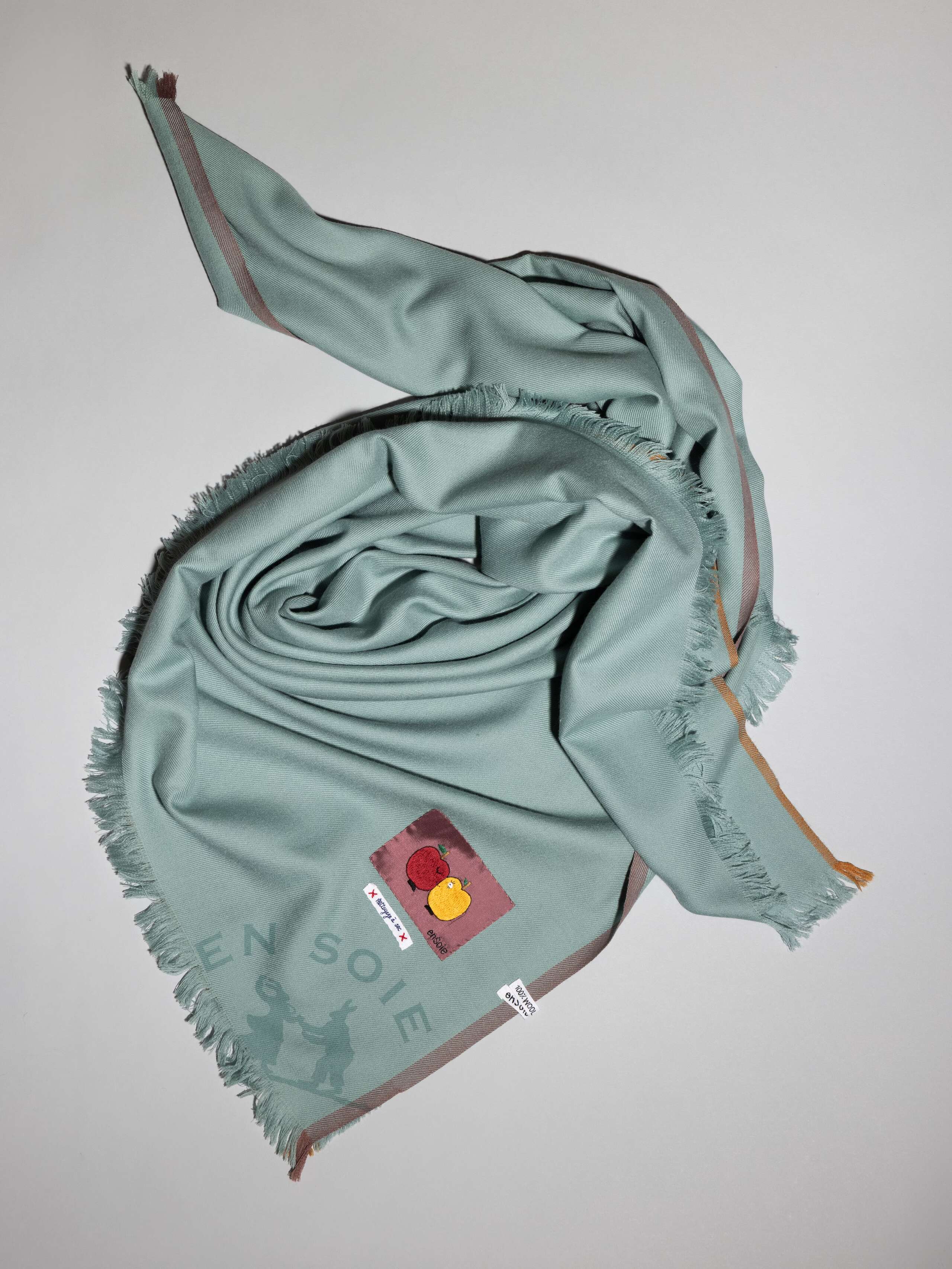Uni scarf, wool, rosemary green