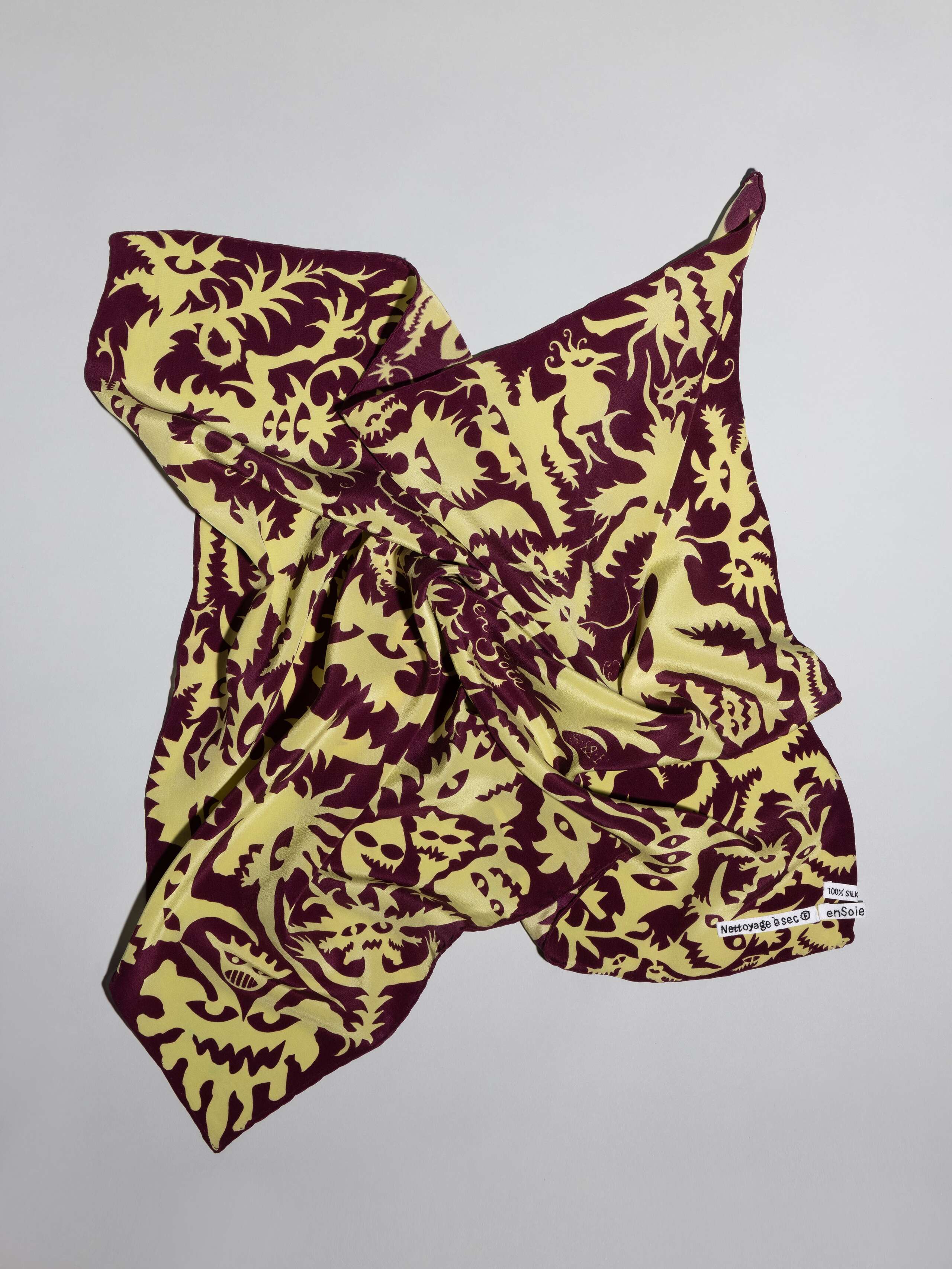 Monster foulard, Aubergine Lime