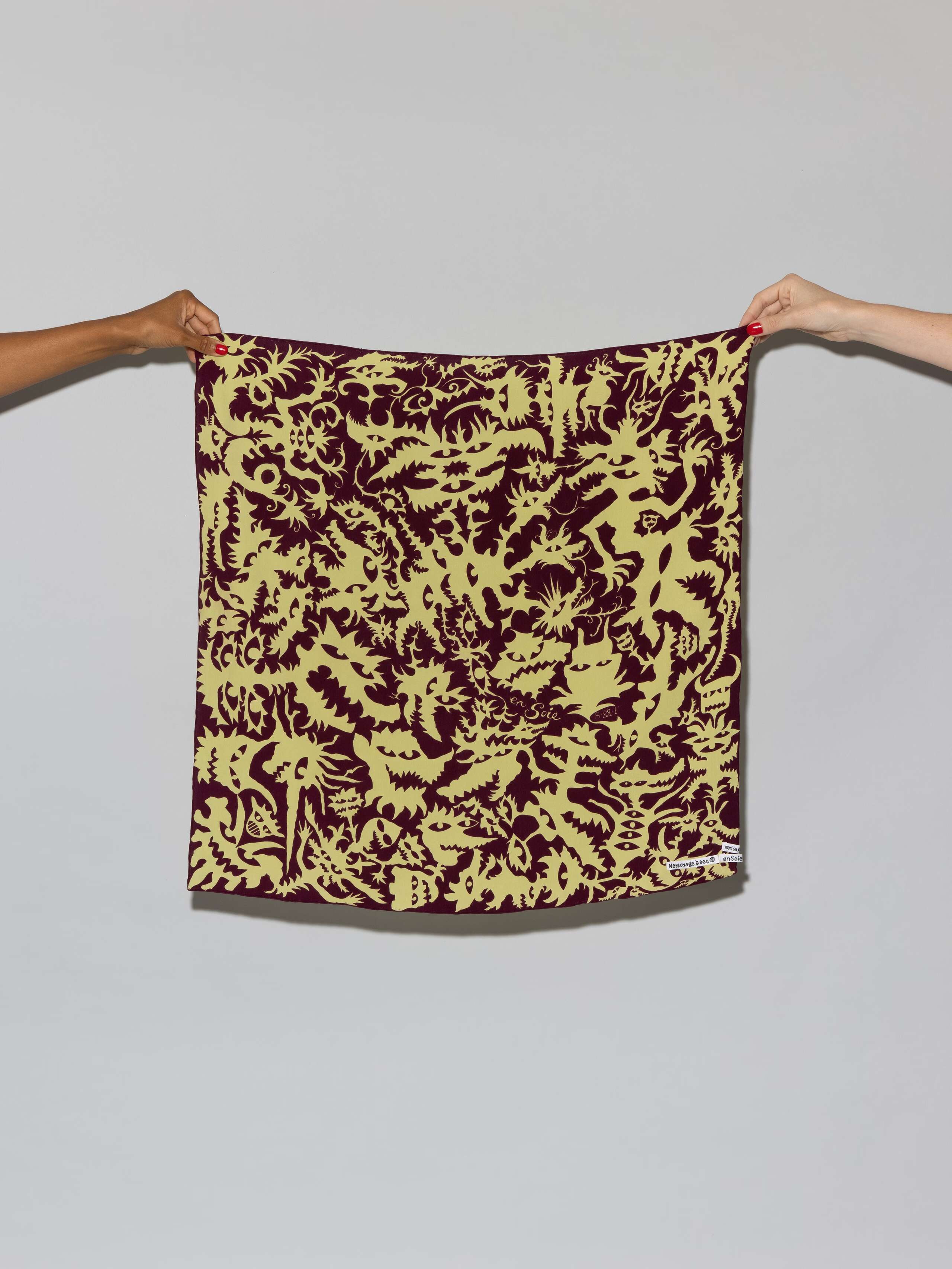 Monster foulard, Aubergine Lime