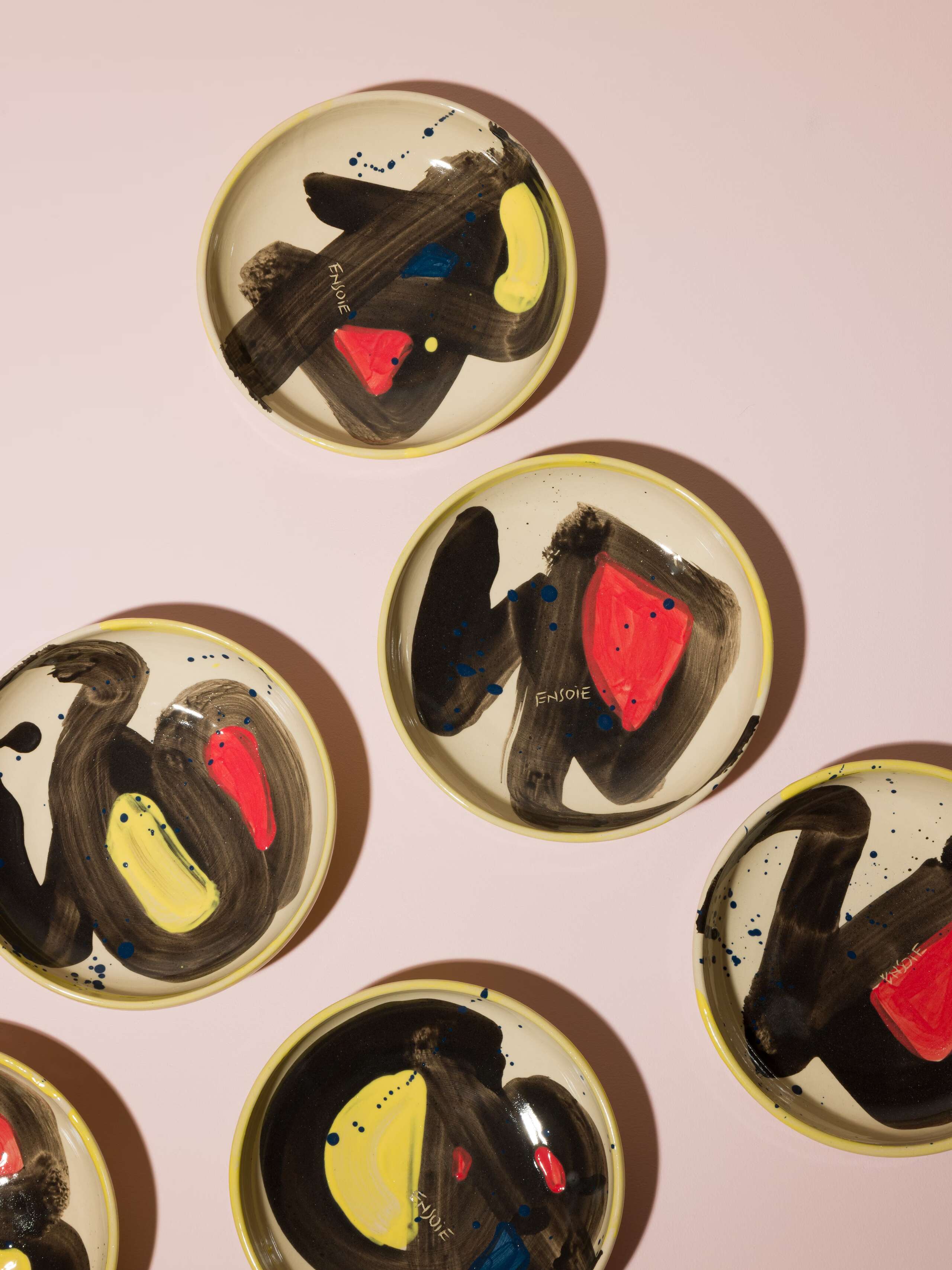 Hand painted plates in beautiful colour shades