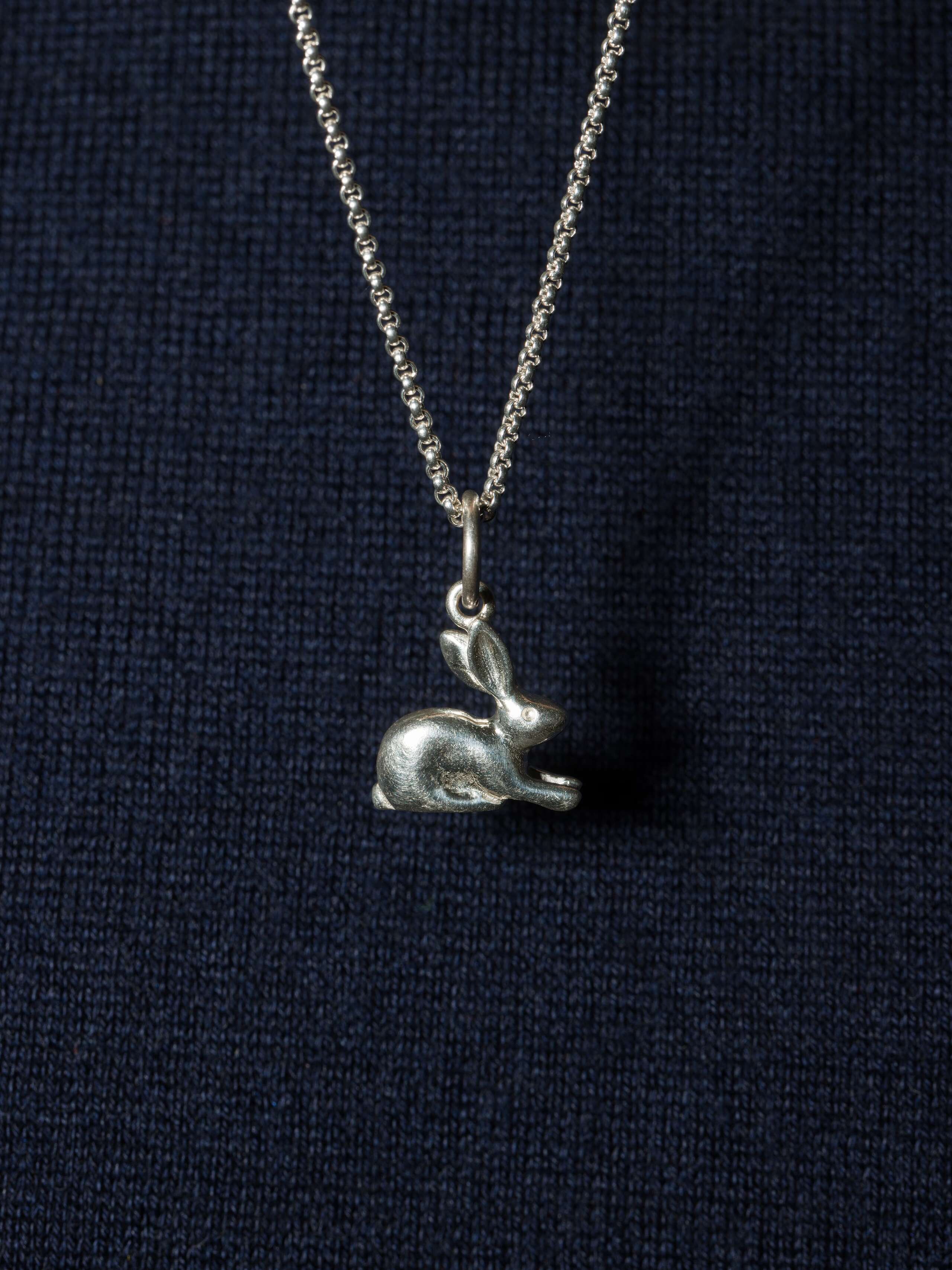 Rabbit silver pendant 