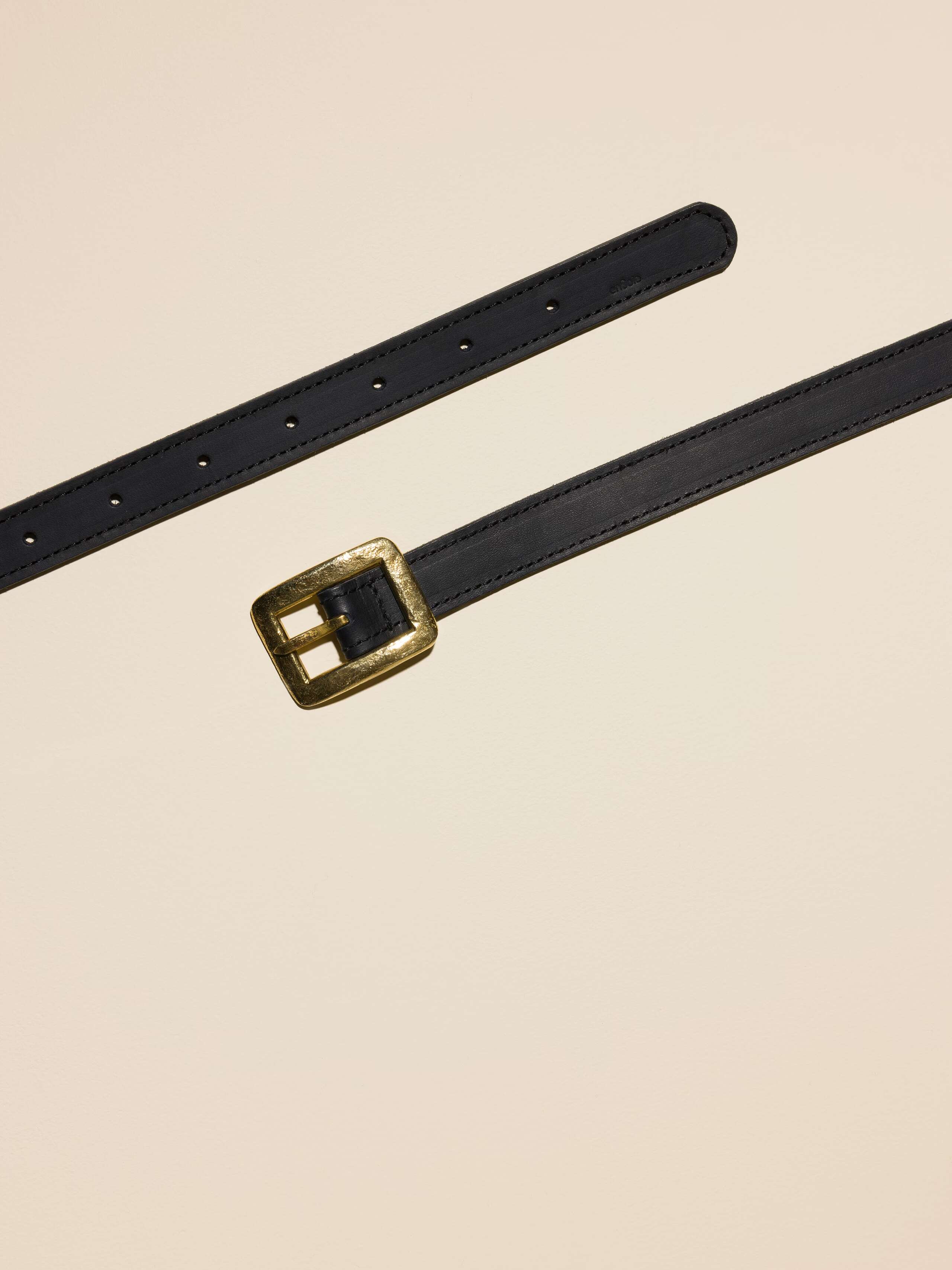 Picture of a black leather belt